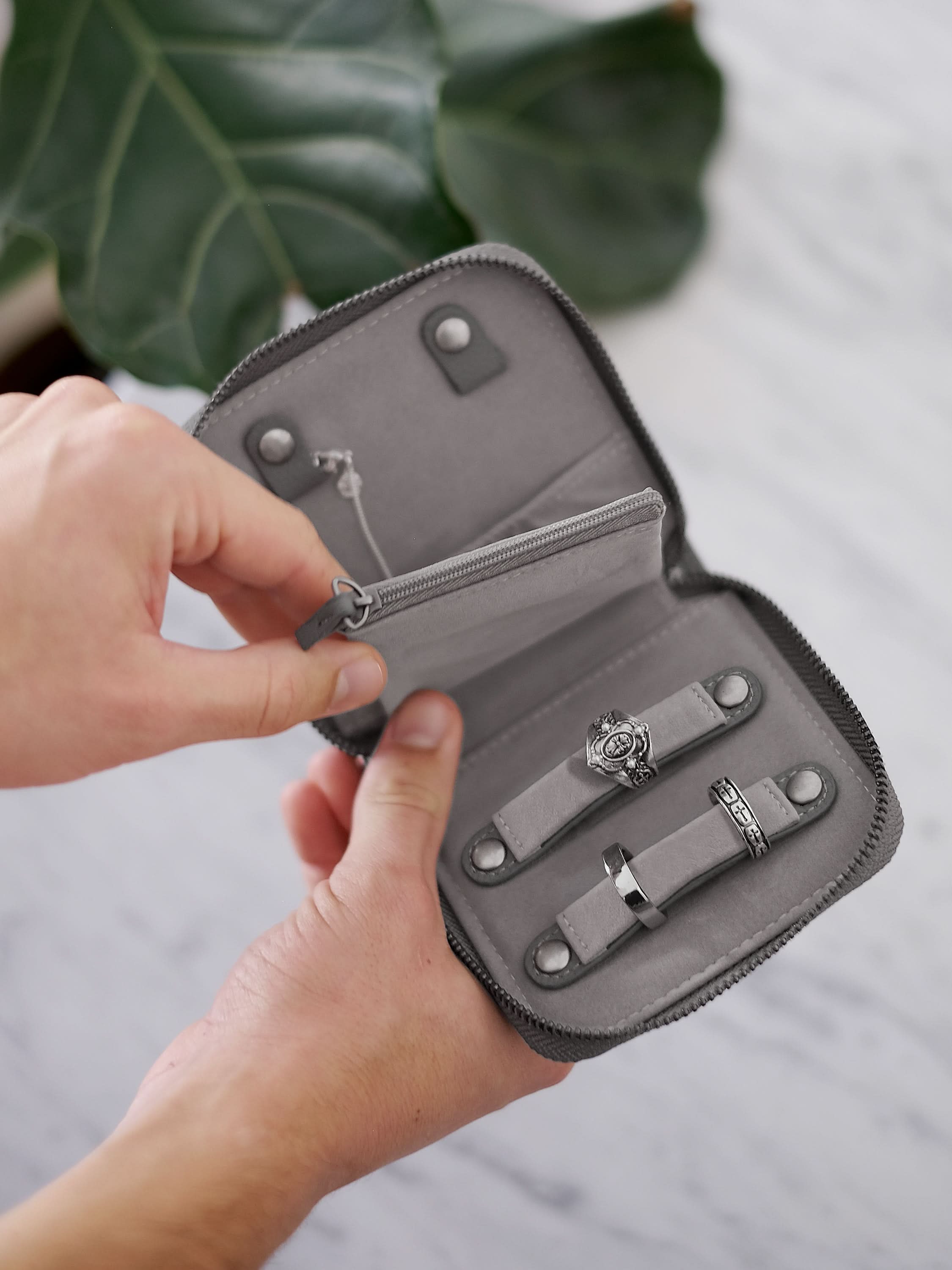 Stackers Compact Jewellery Roll Dark Grey