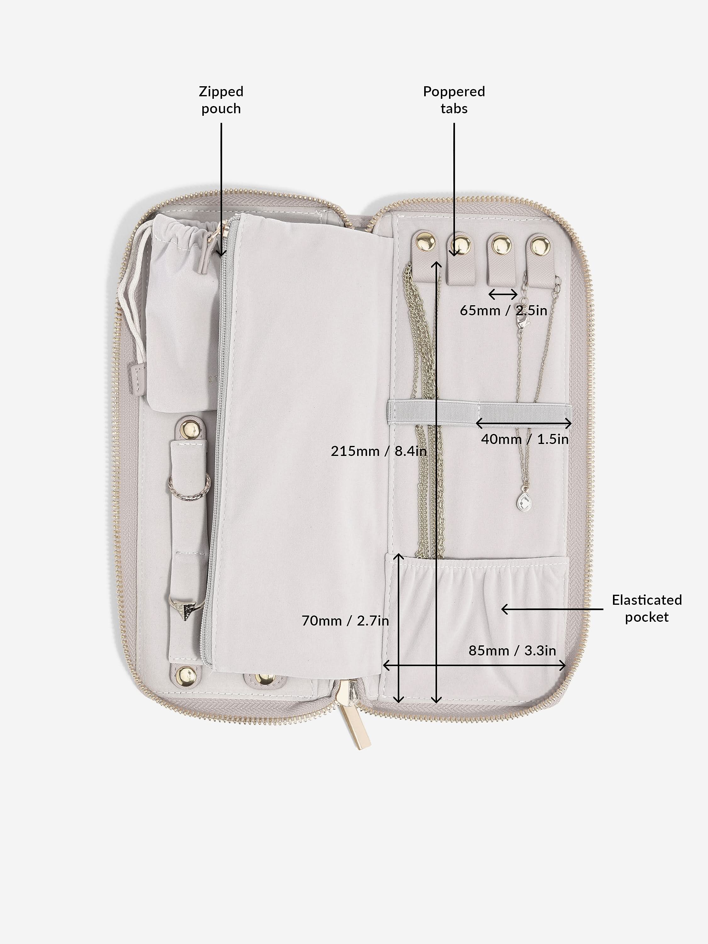 Stackers Jewellery Roll Taupe - Mystackers