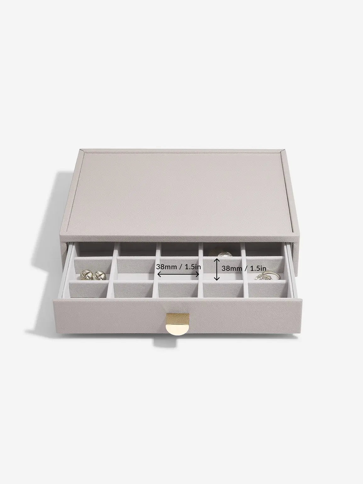Stackers kleine Sieradenlade voor Klassieke Display Juwelendoos Taupe - Mystackers