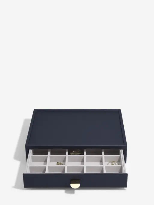 Stackers kleine Sieradenlade voor Klassieke Display Juwelendoos Marineblauw - Mystackers