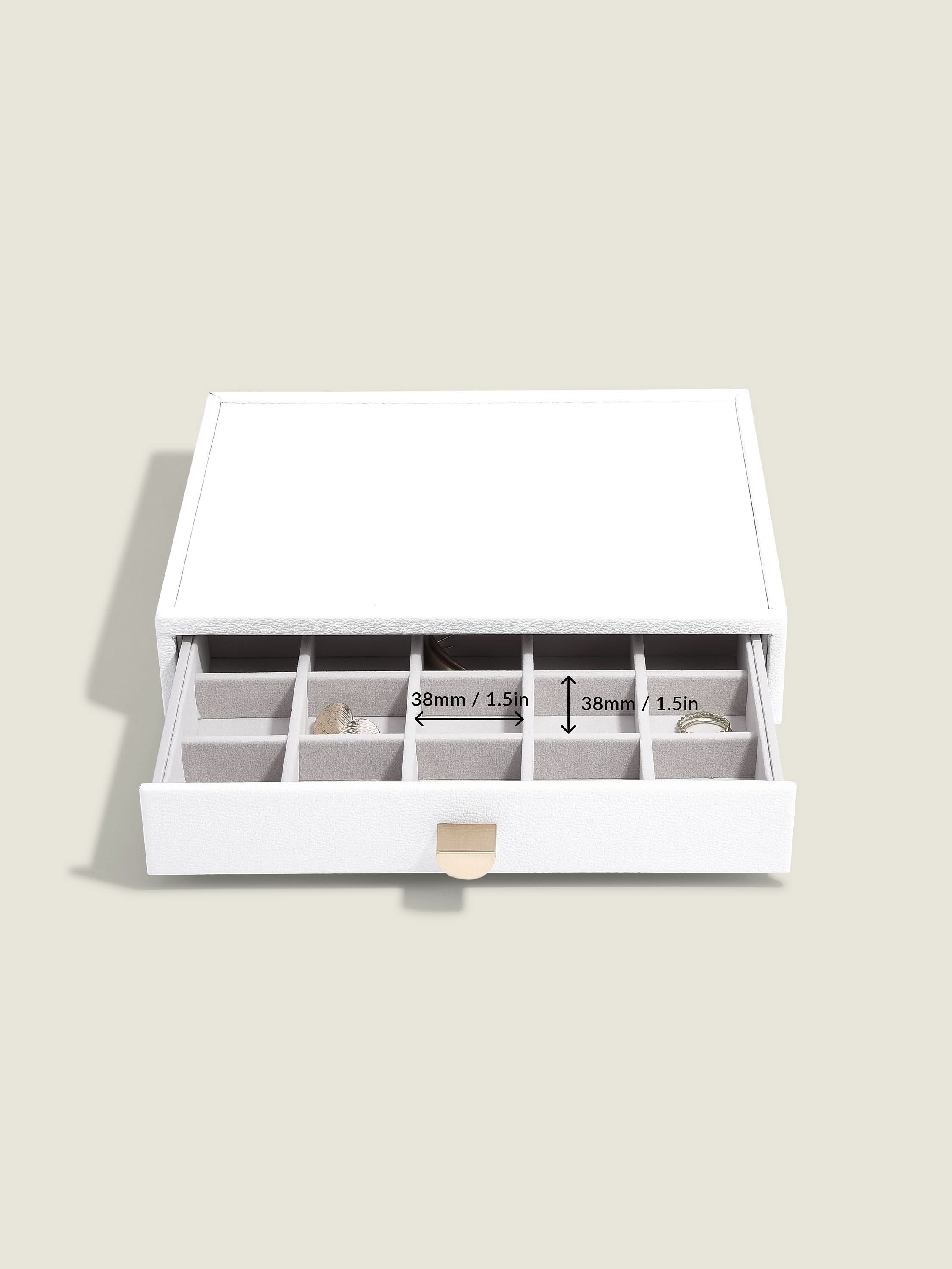 Stackers kleine Sieradenlade voor Klassieke Display Juwelendoos Wit - Mystackers