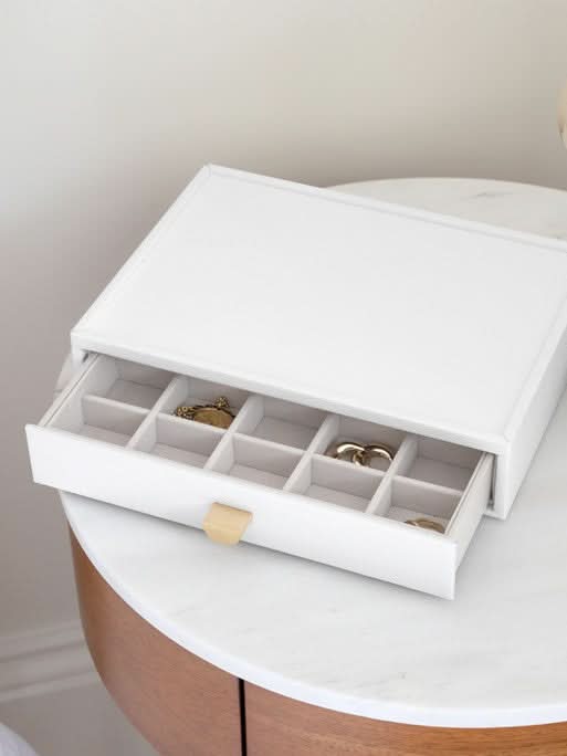 Stackers kleine Sieradenlade voor Klassieke Display Juwelendoos Wit - Mystackers