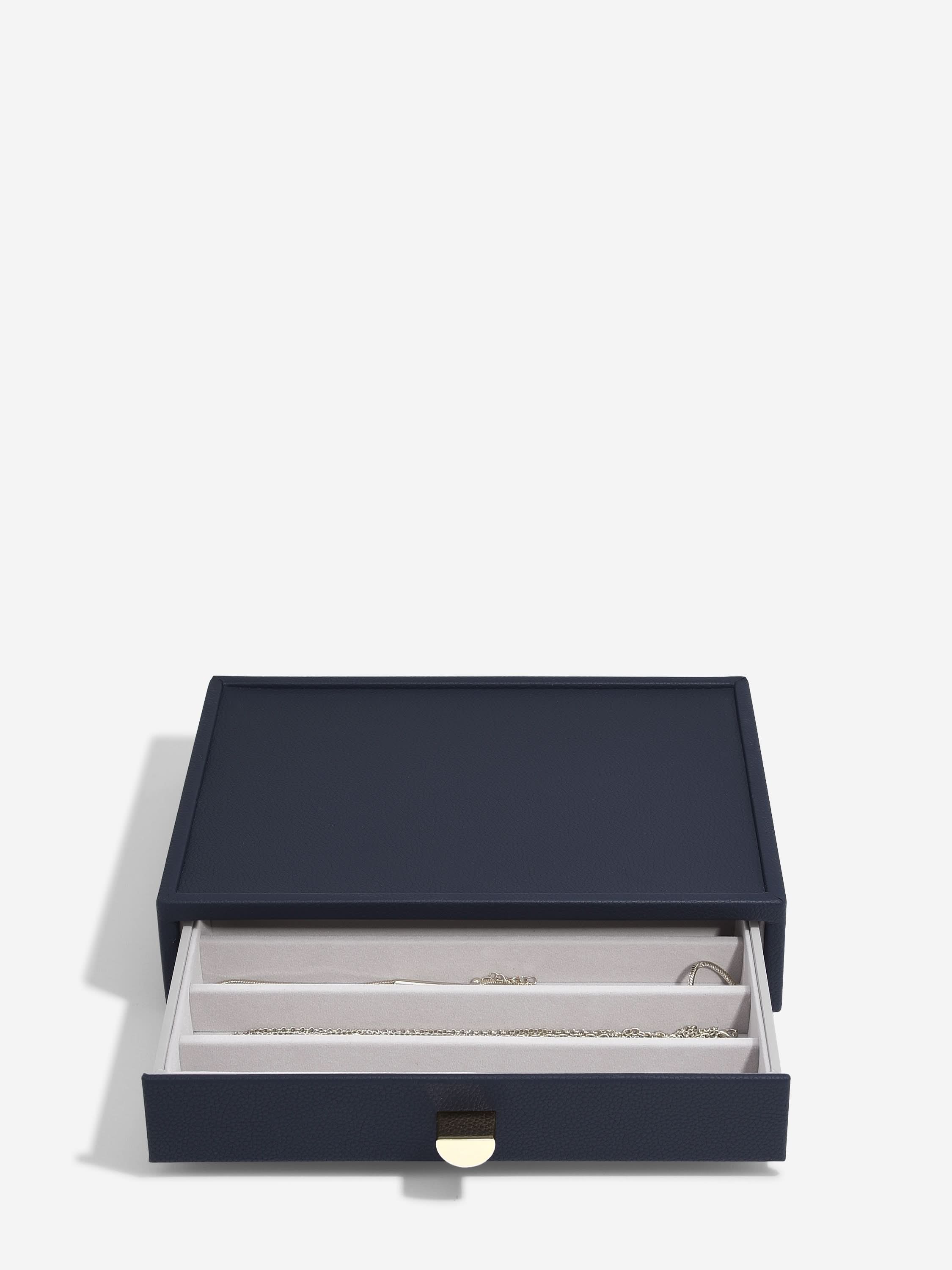 Stackers Necklace Drawer for Classic Display Jewellery Box Navy Blue