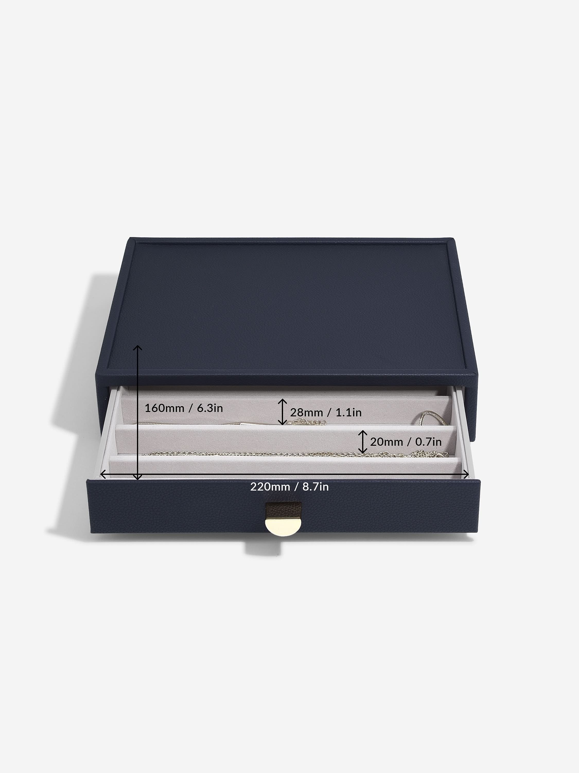 Stackers Halskettingenlade voor Klassieke Display Juwelendoos Marineblauw - Mystackers