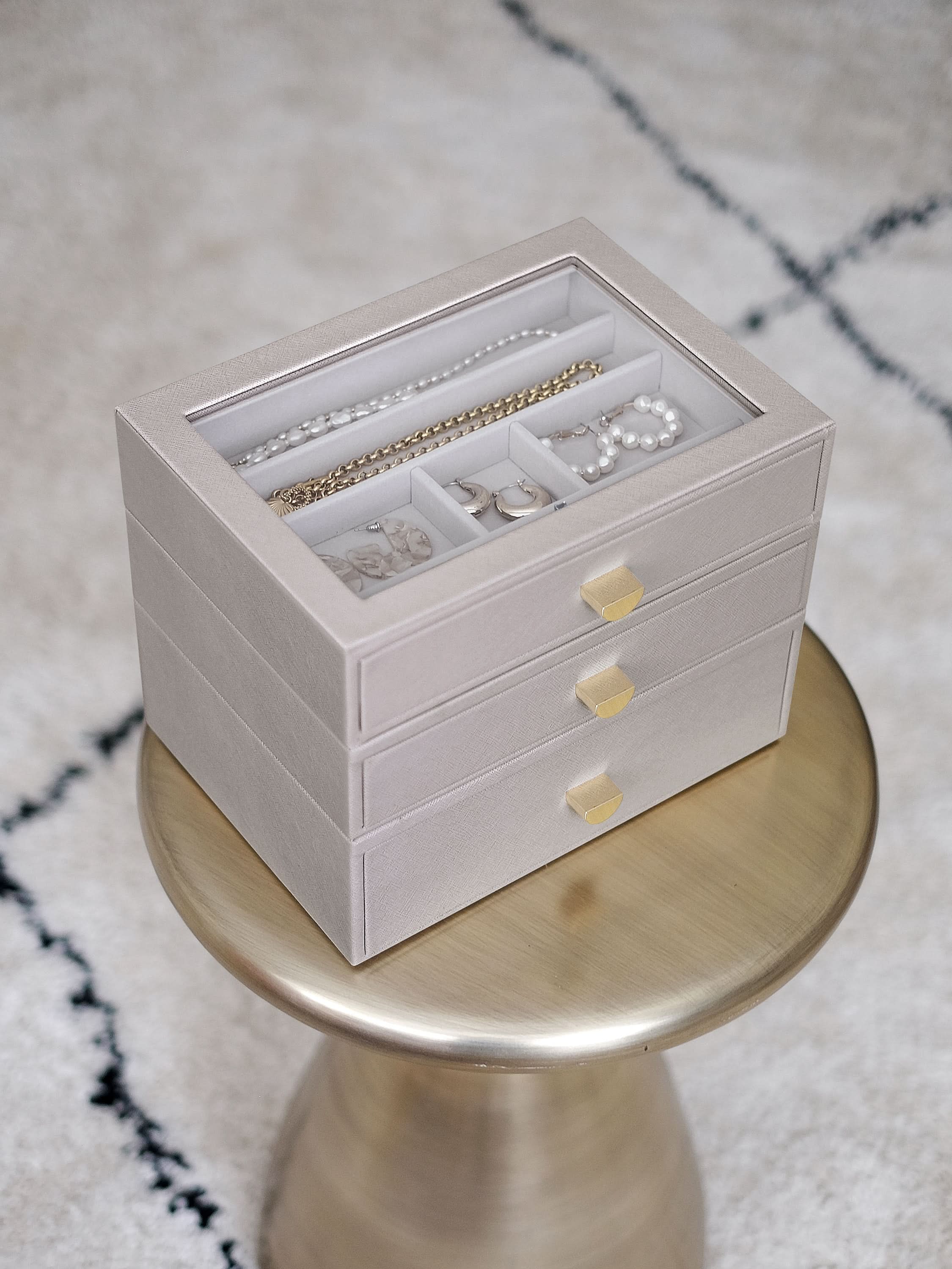 Stackers Klassieke Display Juwelendoos Set van 3 Taupe - Mystackers