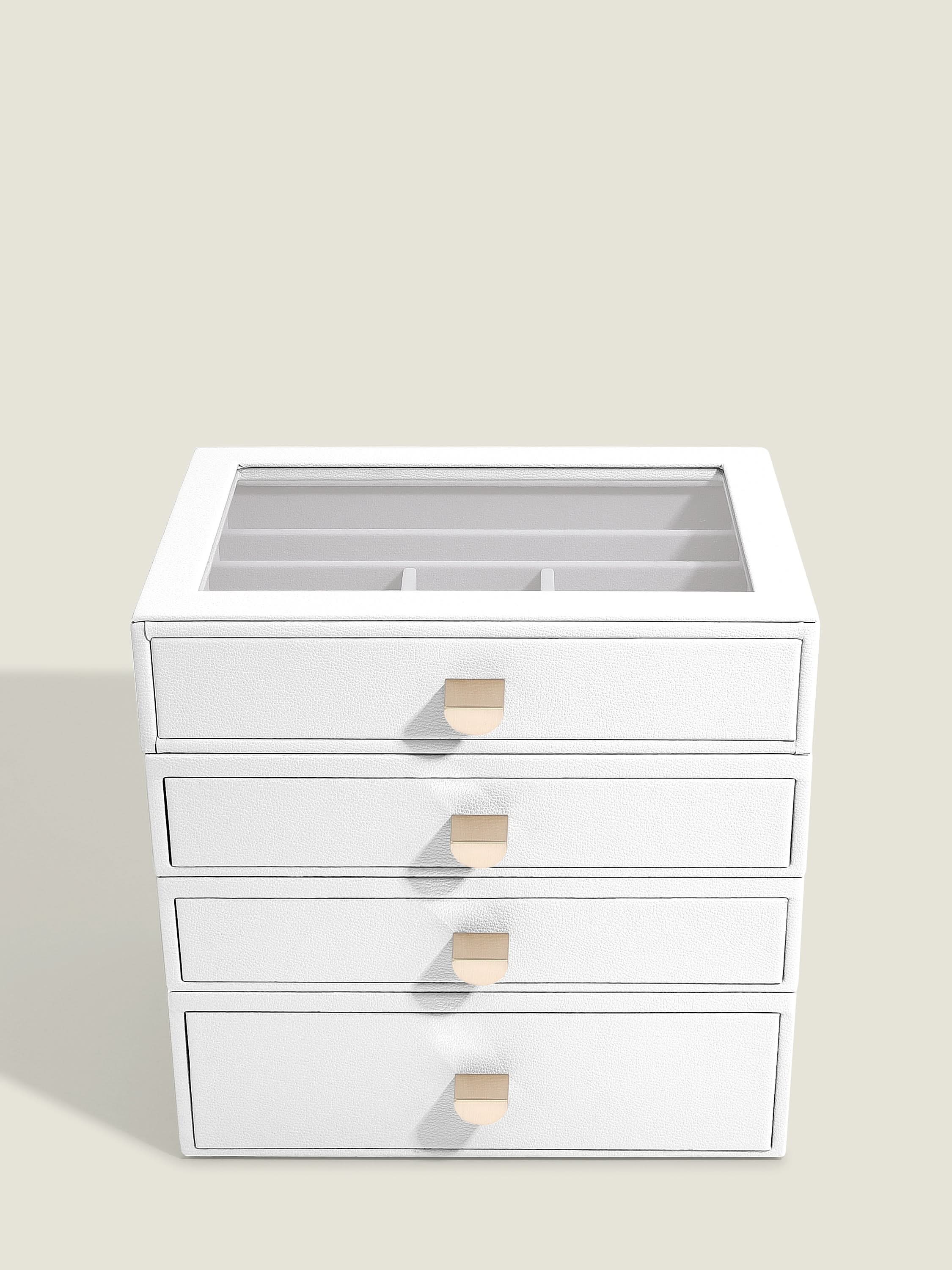 Stackers Classic Display Jewellery Box Set of 4 White