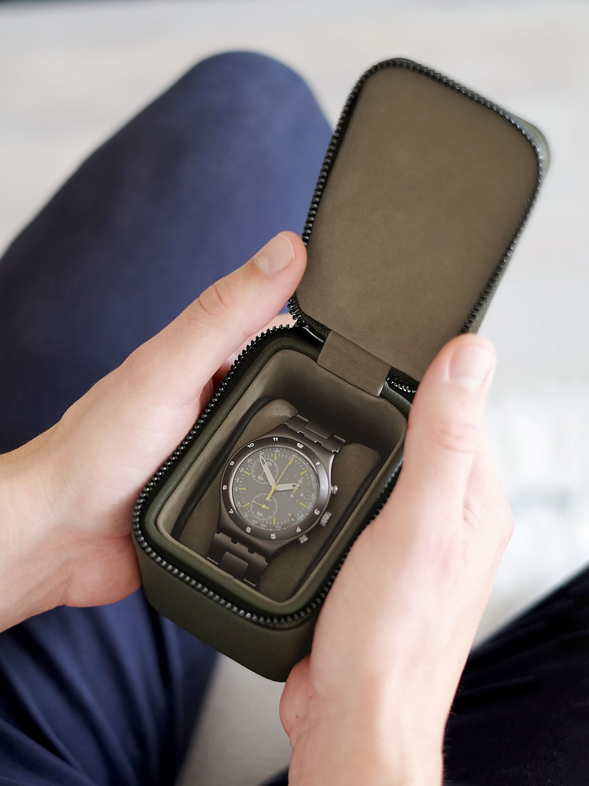 Stackers Watch Box Olive Green