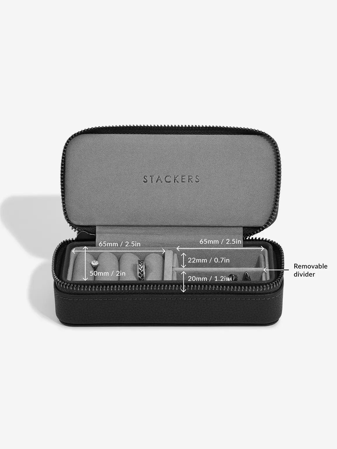 Stackers Medium Travel Box Black