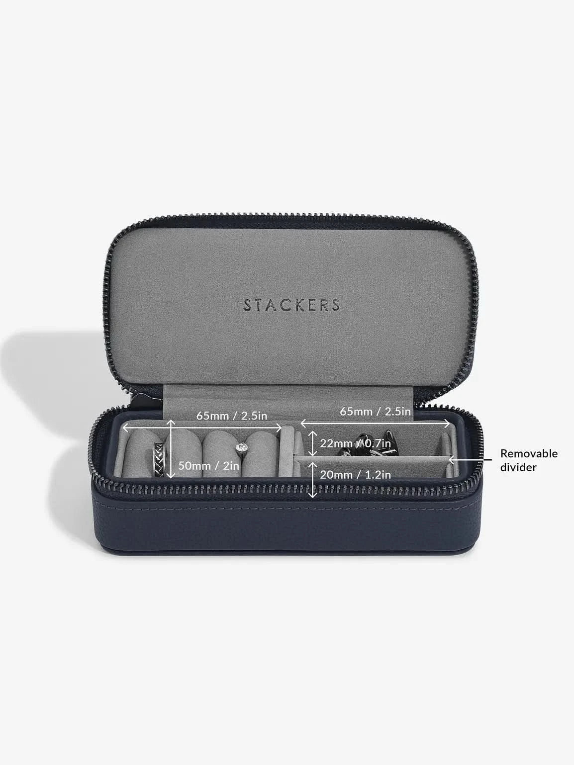 Stackers Medium Travel box Marineblauw - Mystackers