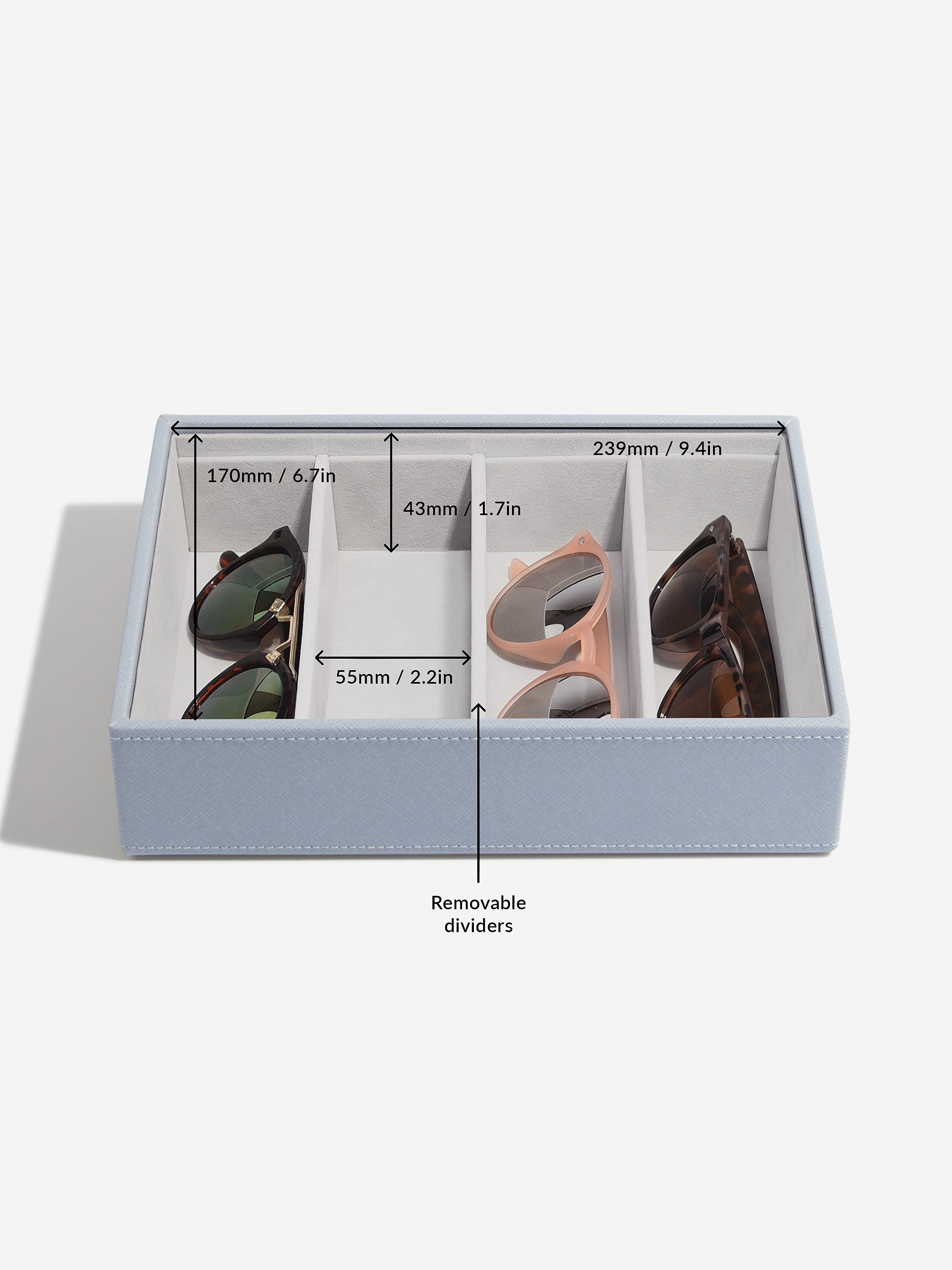 Stackers Glasses & Accessories Layer for Classic Jewellery Box Blue
