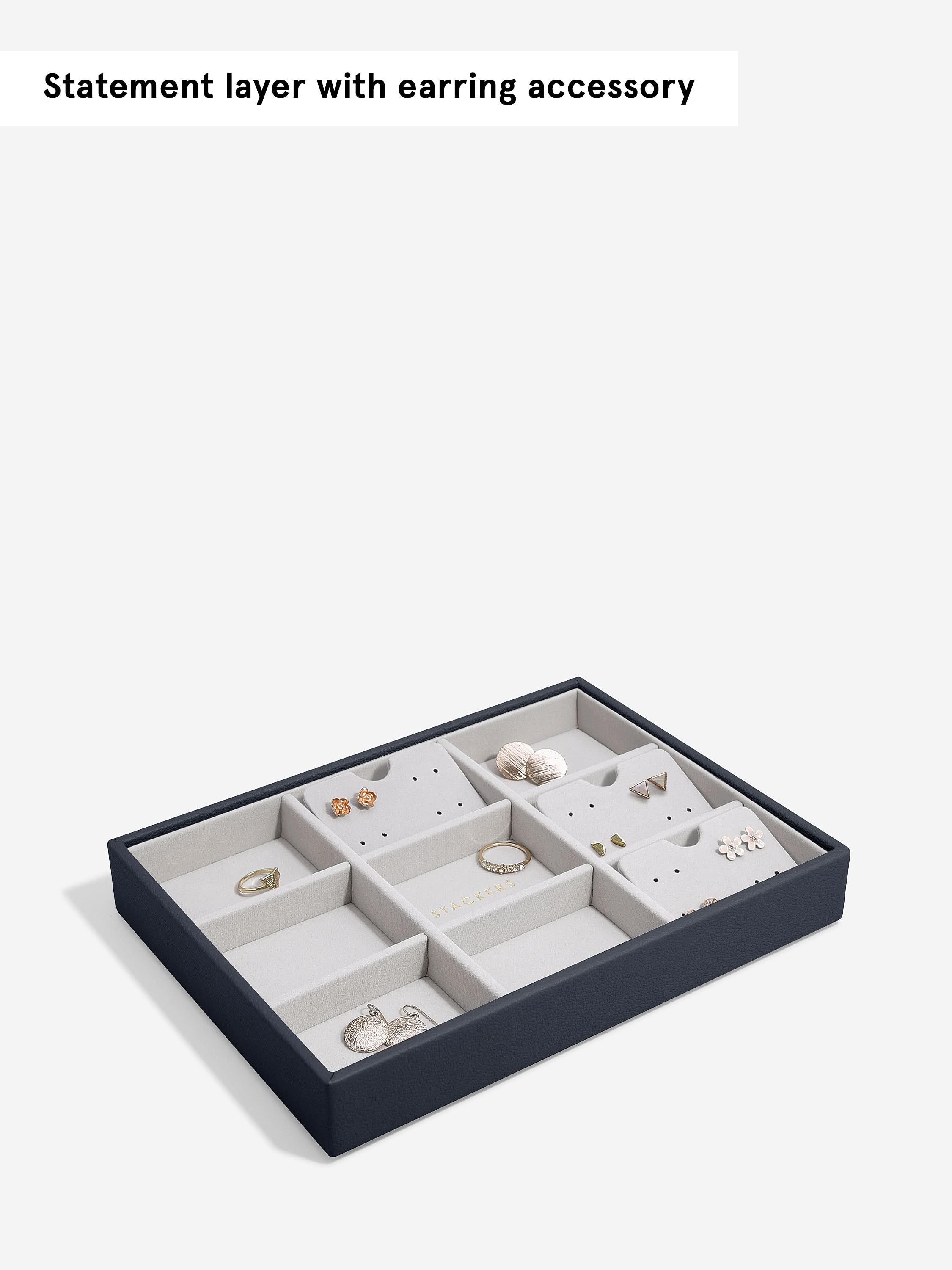 Stackers standaard Sieradenlaag voor Klassieke Juwelendoos Marineblauw - Mystackers