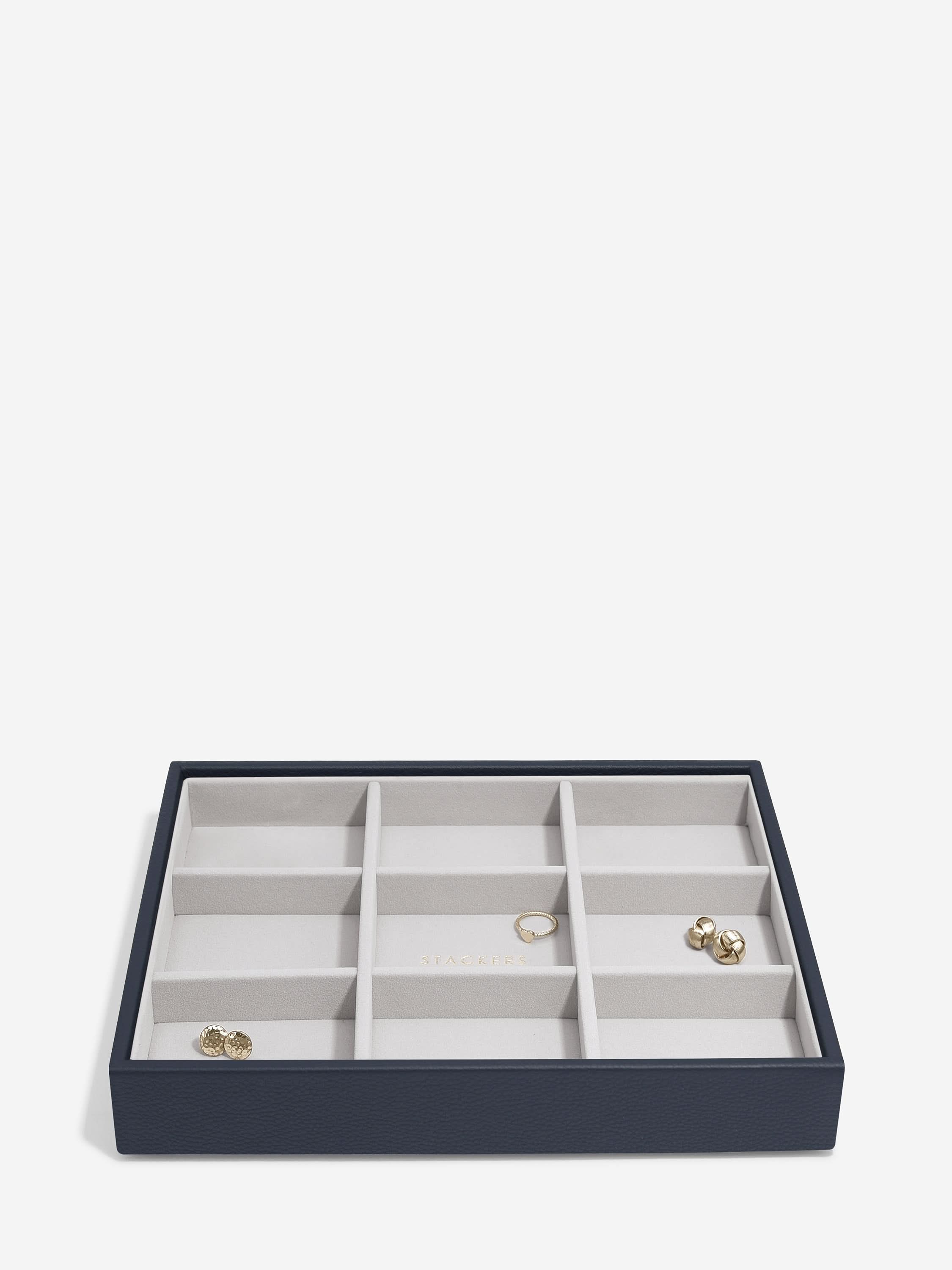 Stackers standaard Sieradenlaag voor Klassieke Juwelendoos Marineblauw - Mystackers