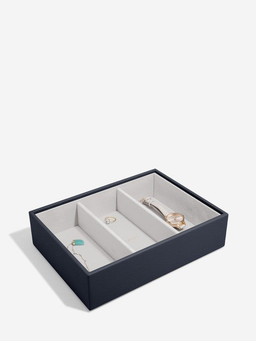 Stackers Watch & Accessory Layer for Classic Jewellery Box Navy Blue