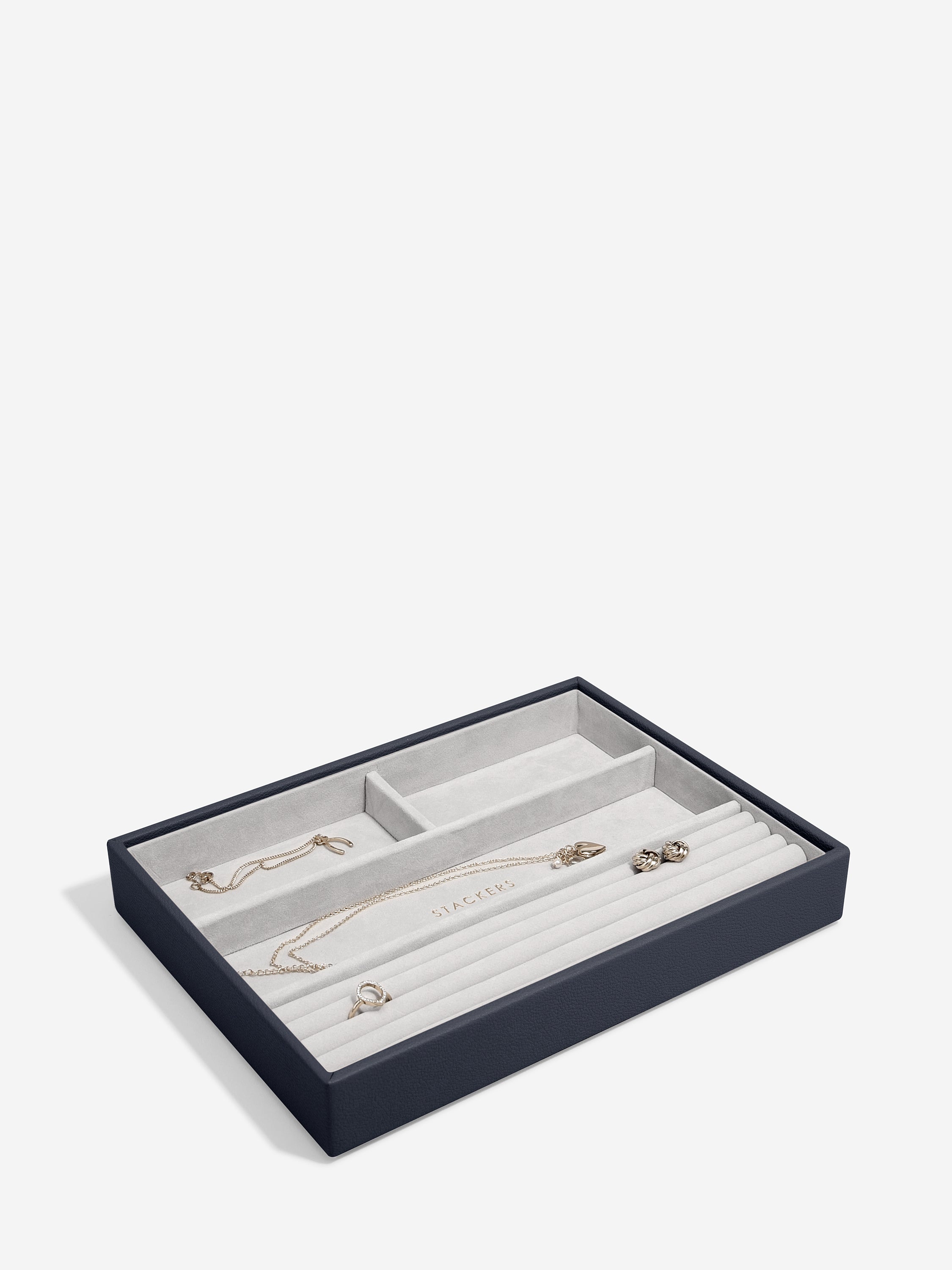 Stackers Ring & Bracelet Layer for Classic Jewellery Box Navy Blue