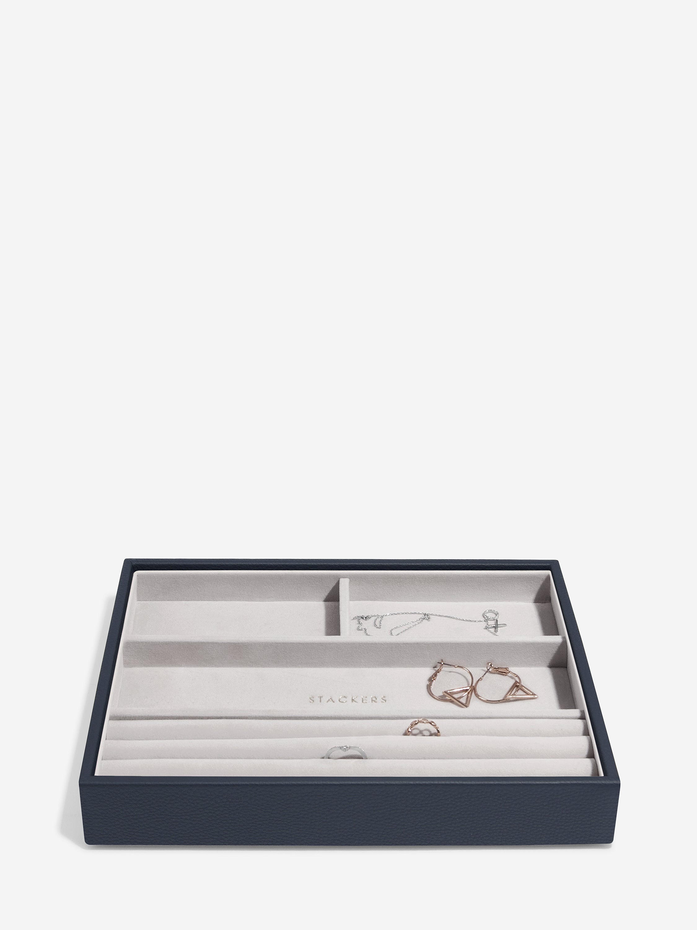 Stackers Ring & Bracelet Layer for Classic Jewellery Box Navy Blue
