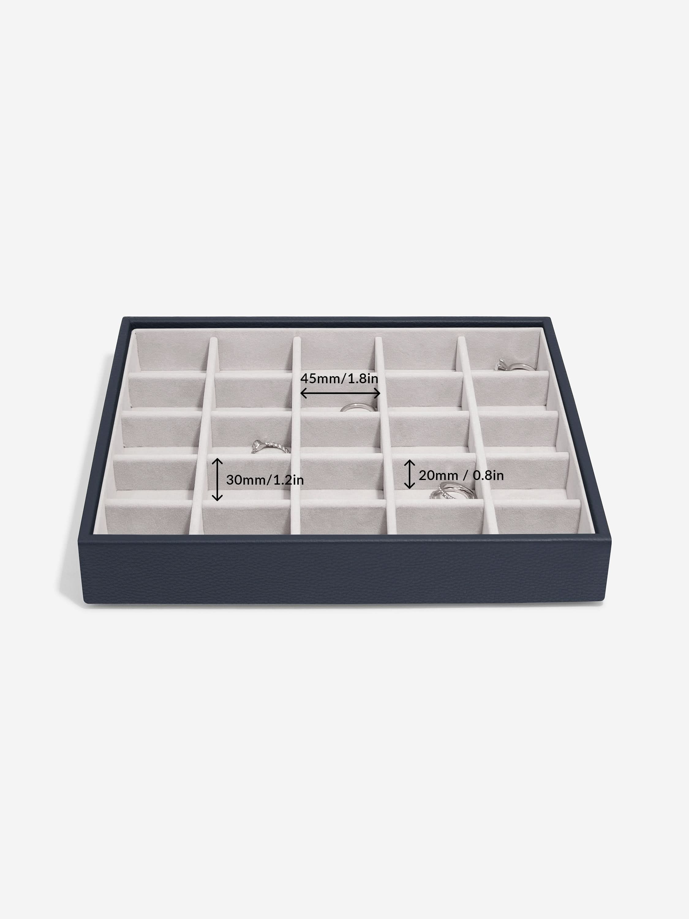Stackers Klassieke Juwelendoos Set van 3 Marineblauw - Mystackers