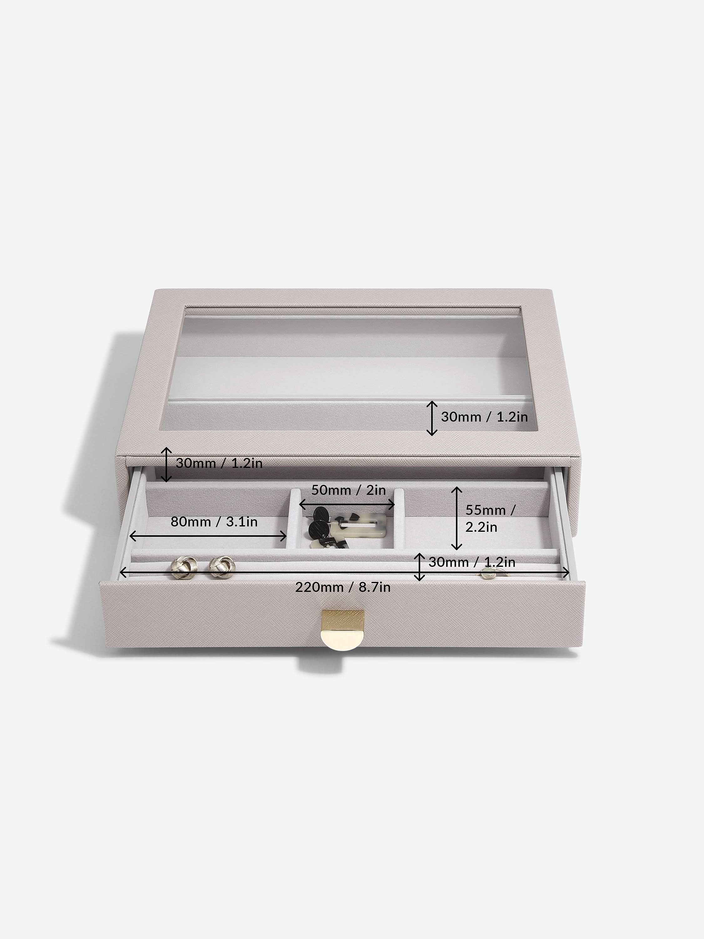 Stackers Klassieke Display Juwelendoos Set van 2 Taupe - Mystackers