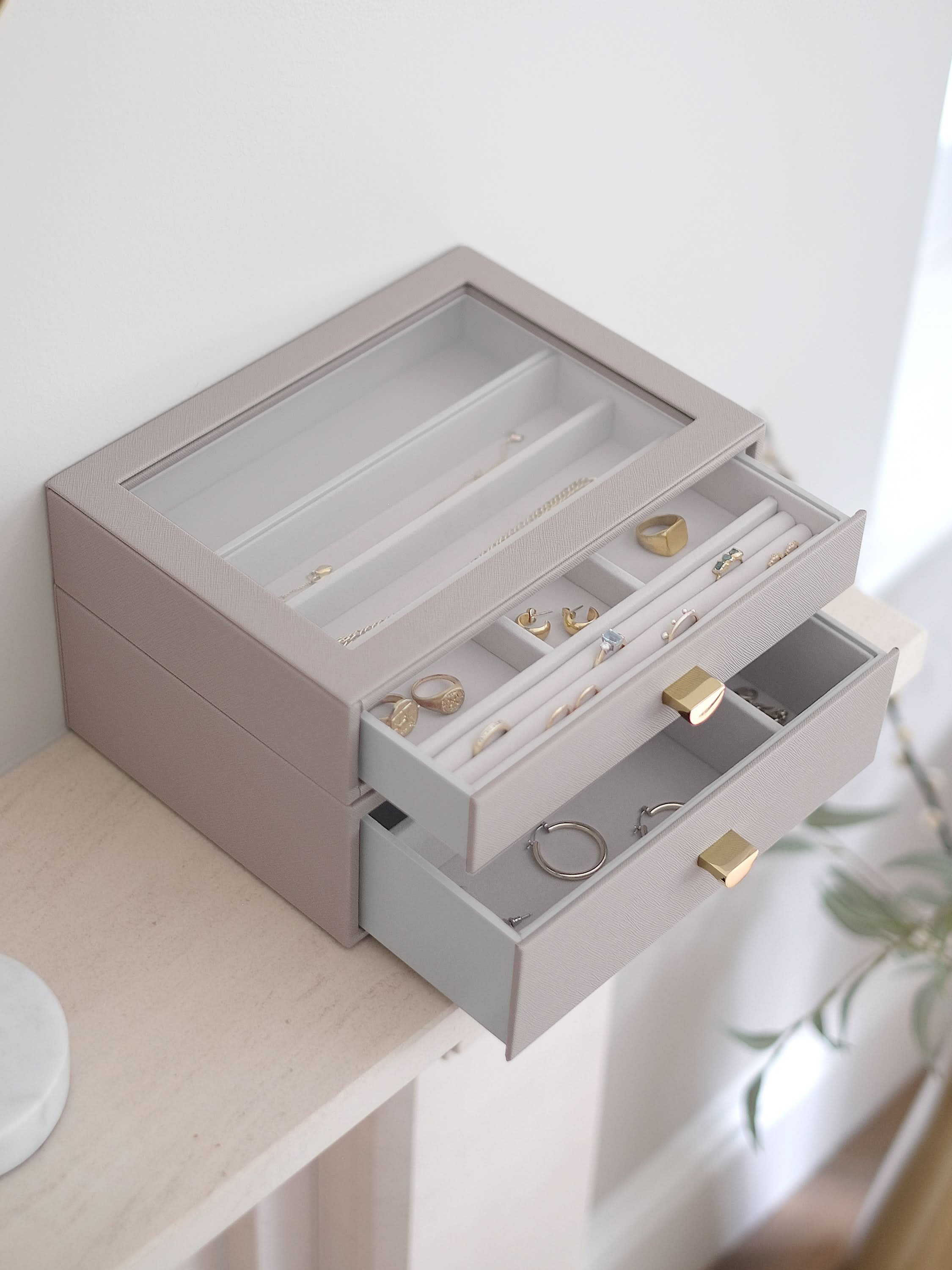 Stackers Classic Display Jewellery Box Set of 2 Taupe
