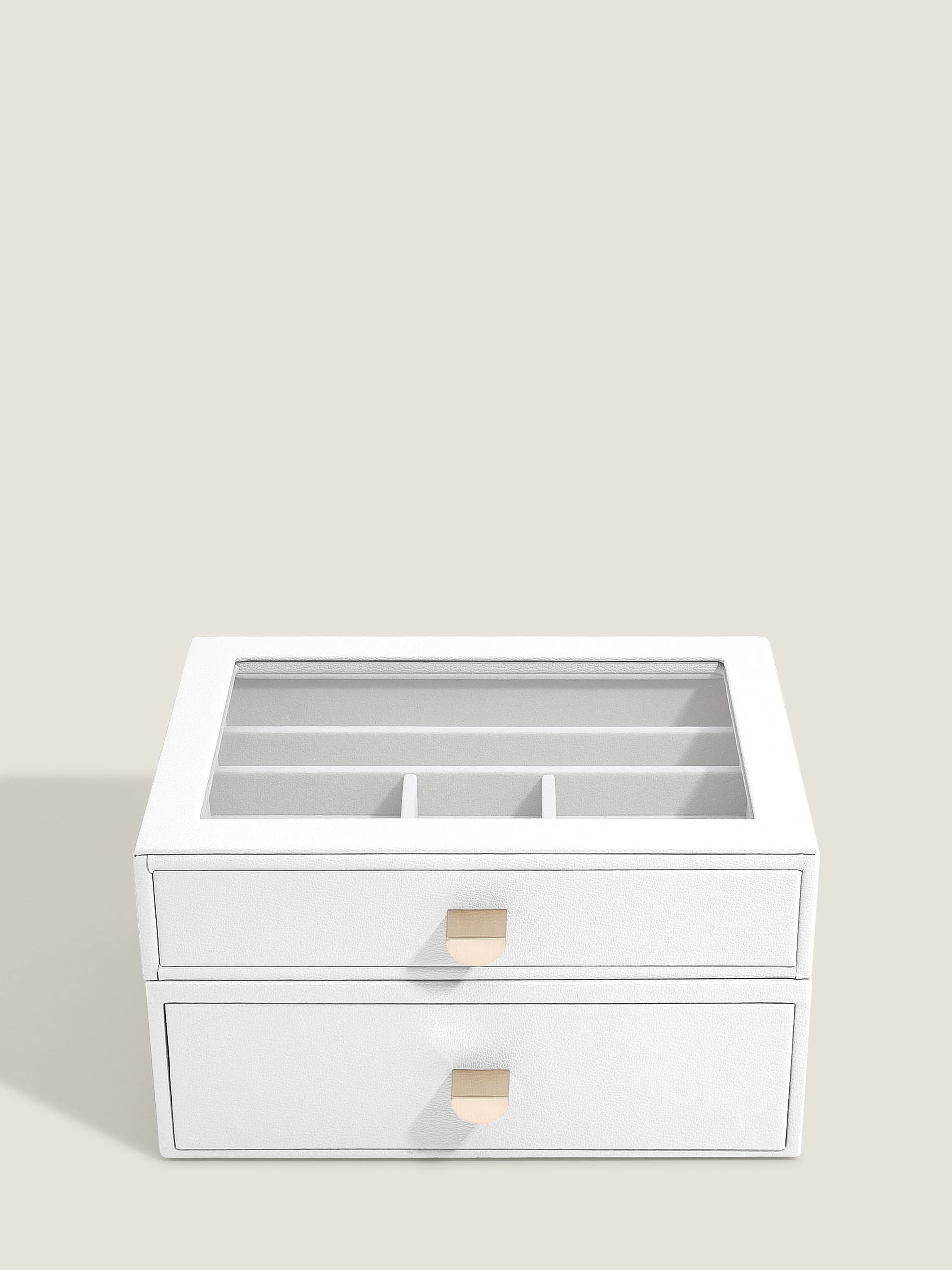Stackers Classic Display Jewellery Box Set of 2 White