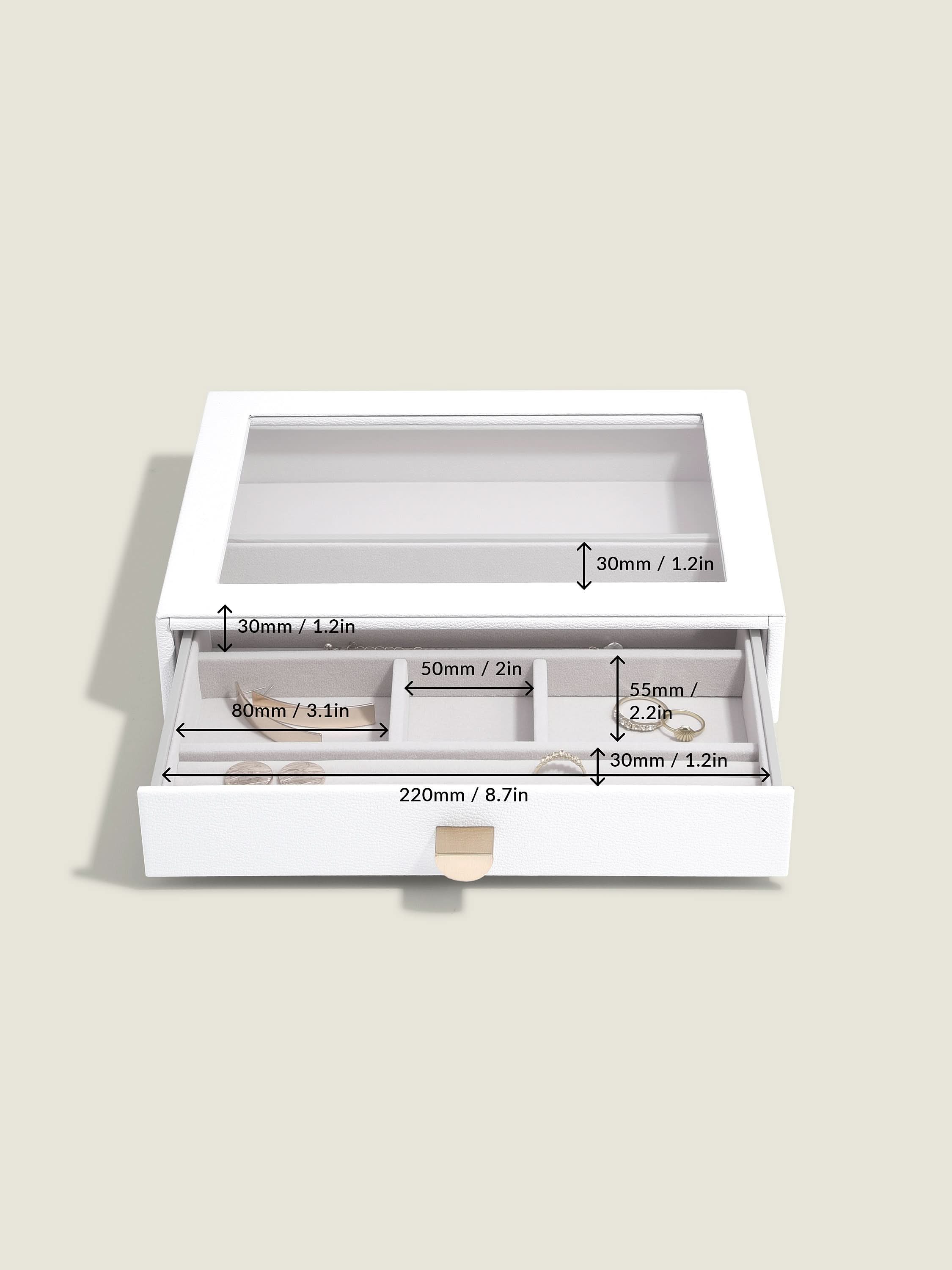 Stackers Klassieke Display Juwelendoos Set van 2 Wit - Mystackers