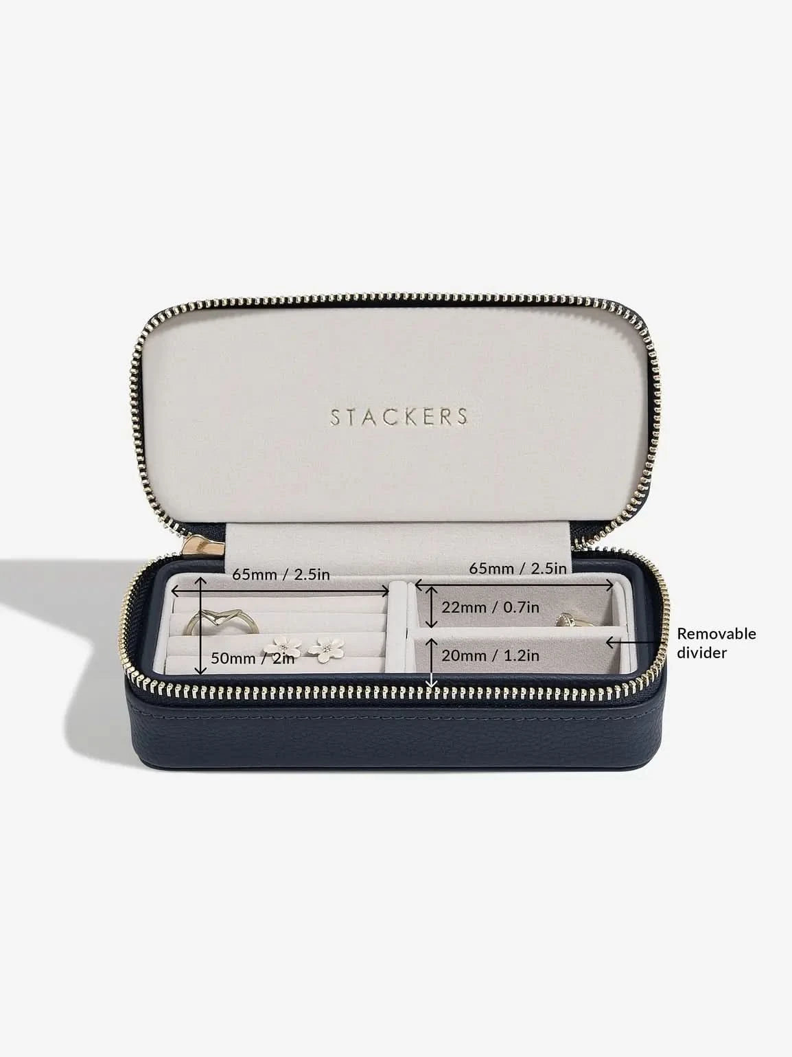 Stackers Medium Travel box Marineblauw - Mystackers
