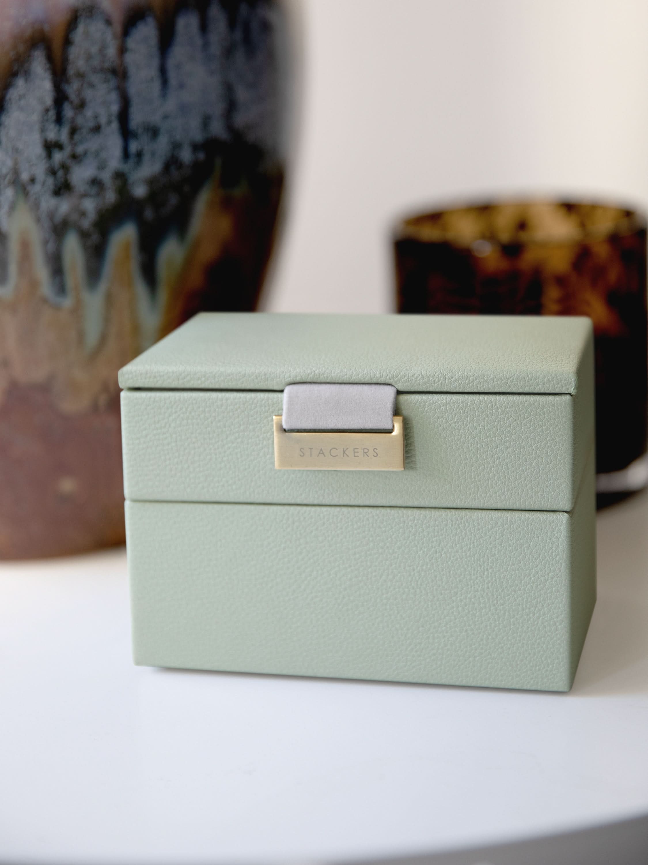 Stackers Micro Juwelendoos Set van 2 Saliegroen - Mystackers