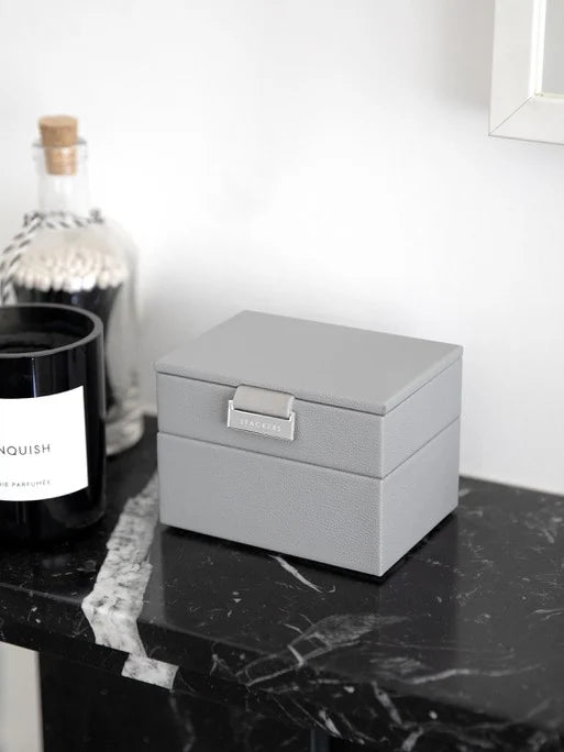 Stackers Micro Boîte à Bijoux Lot de 2 Gris
