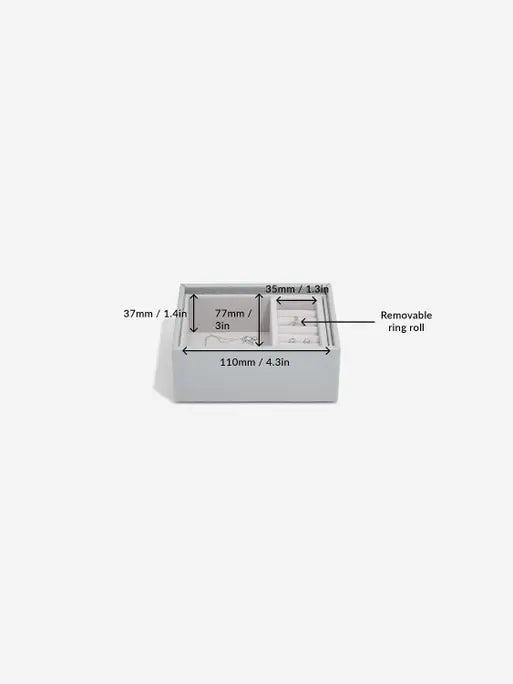 Stackers Micro Boîte à Bijoux Lot de 2 Gris