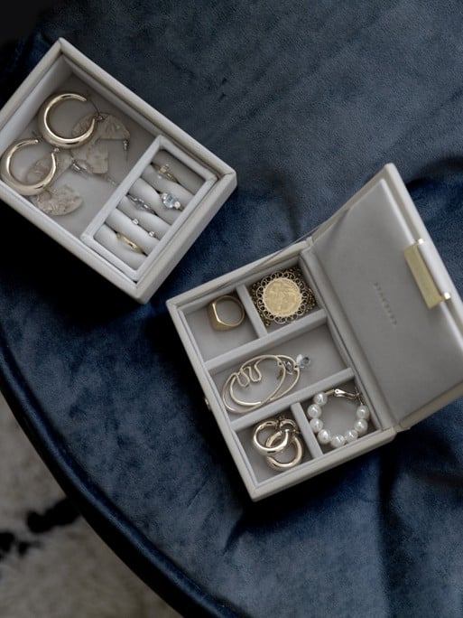 Stackers Micro Boîte à Bijoux Lot de 2 Avoine