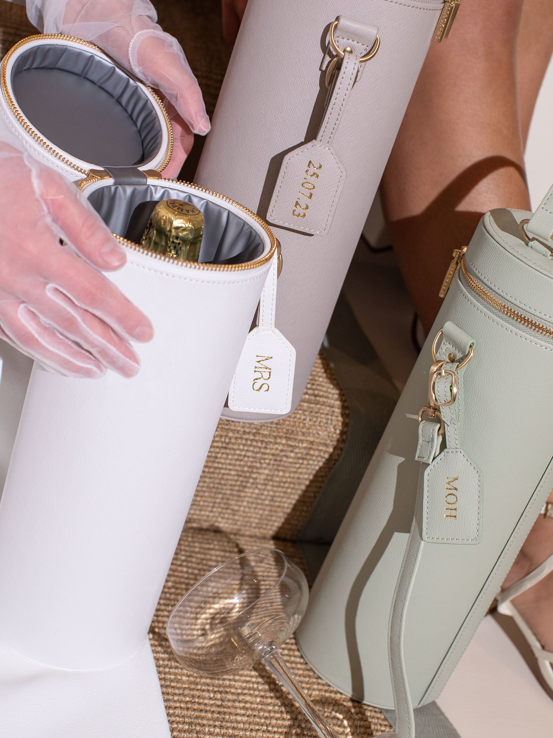 Stackers Champagne Bag Sagegreen