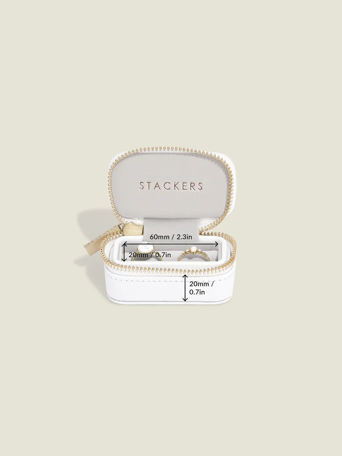 Stackers Petite Ringdoosje Wit - Mystackers