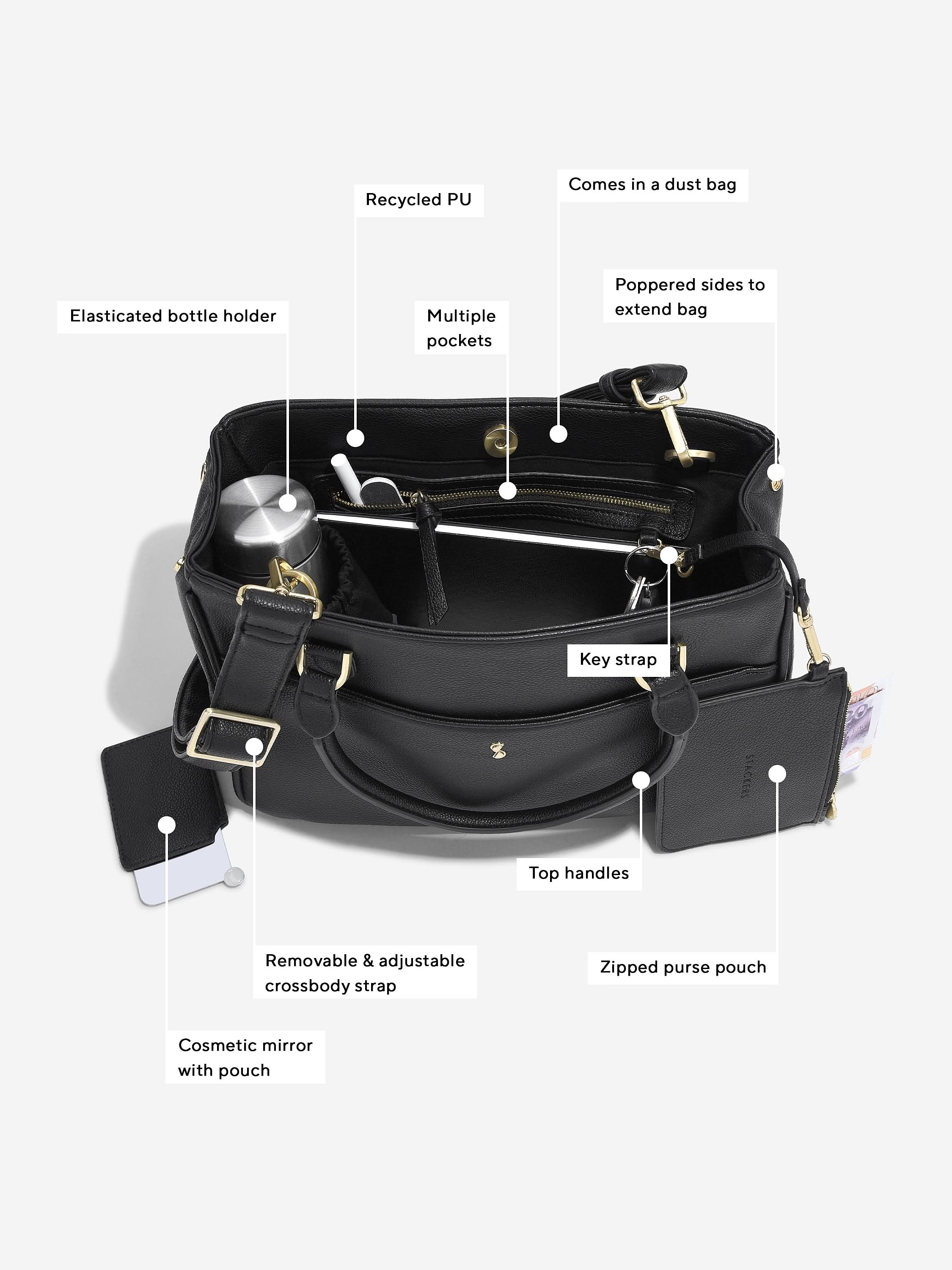 Stackers Kleine Handtas Zwart - Mystackers