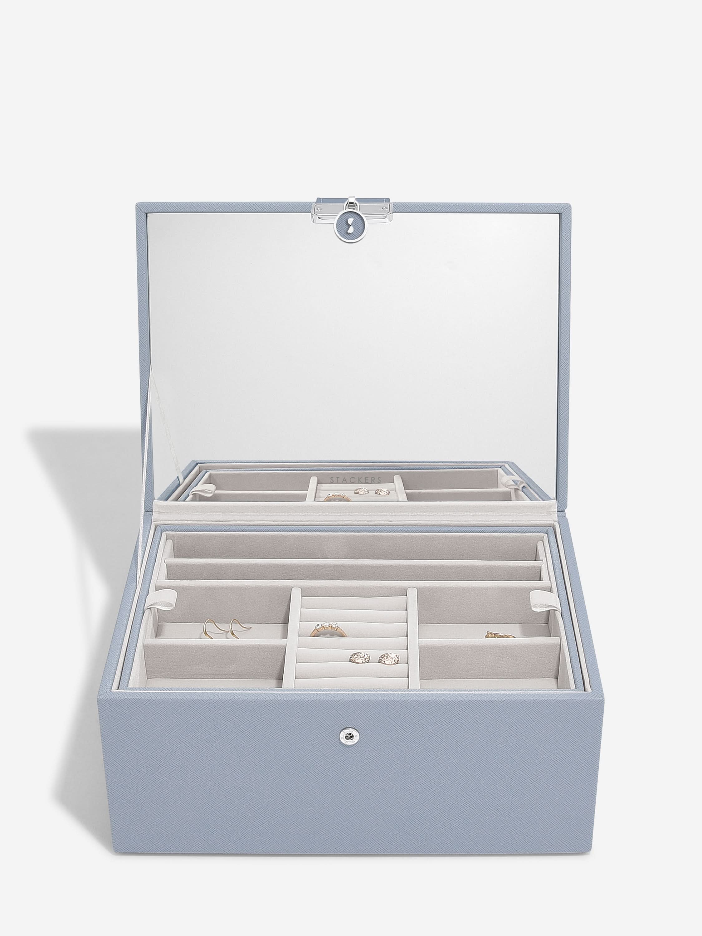 Stackers Luxe Klassieke Juwelendoos Blauw - Mystackers
