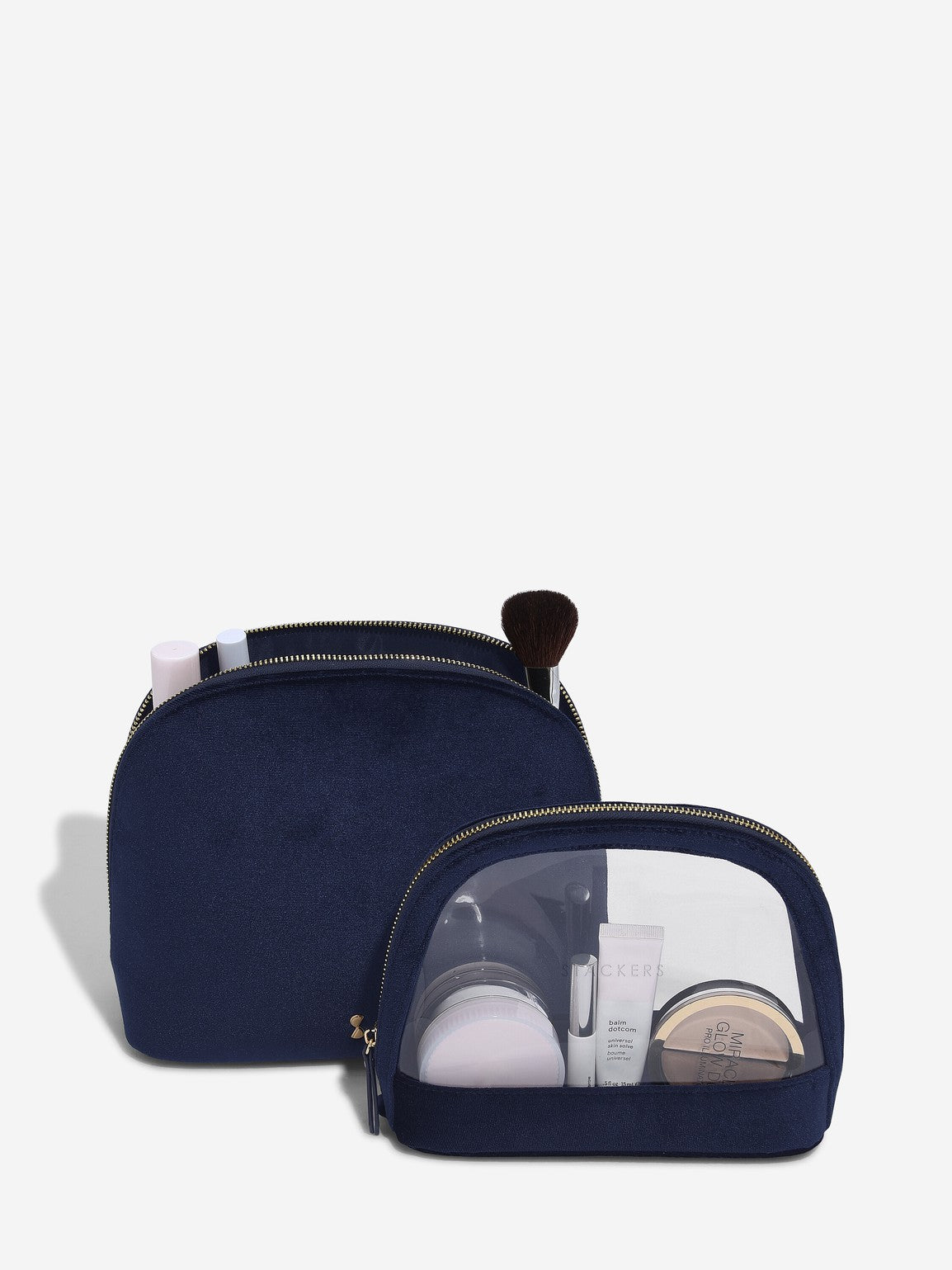 Stackers set van twee Cosmeticatassen Marineblauw - Mystackers