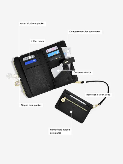 Stackers Large Purse Black