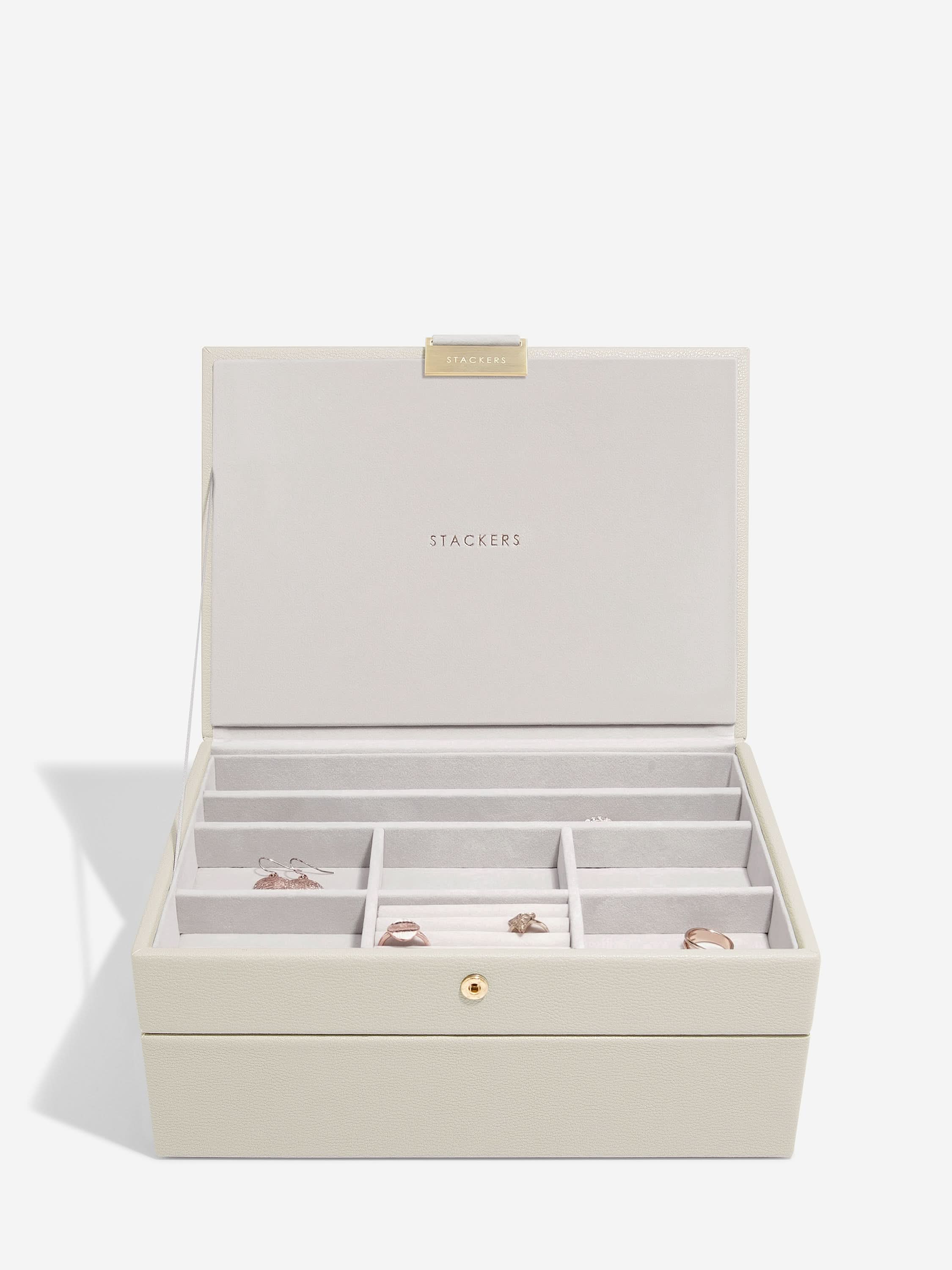 Stackers Classic Jewellery Box Set of 2 Oatmeal