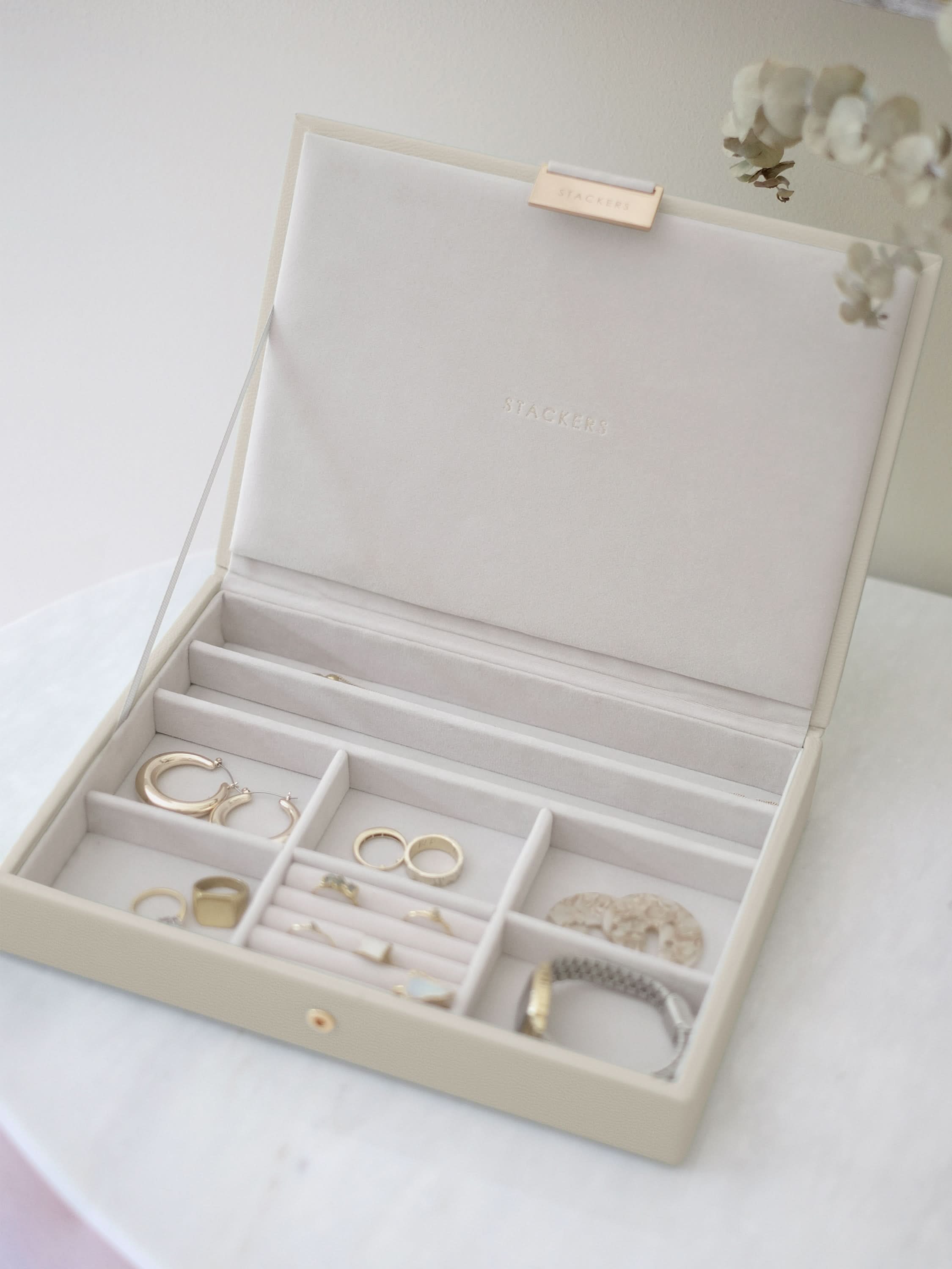 Stackers Classic Jewellery Box Set of 2 Oatmeal