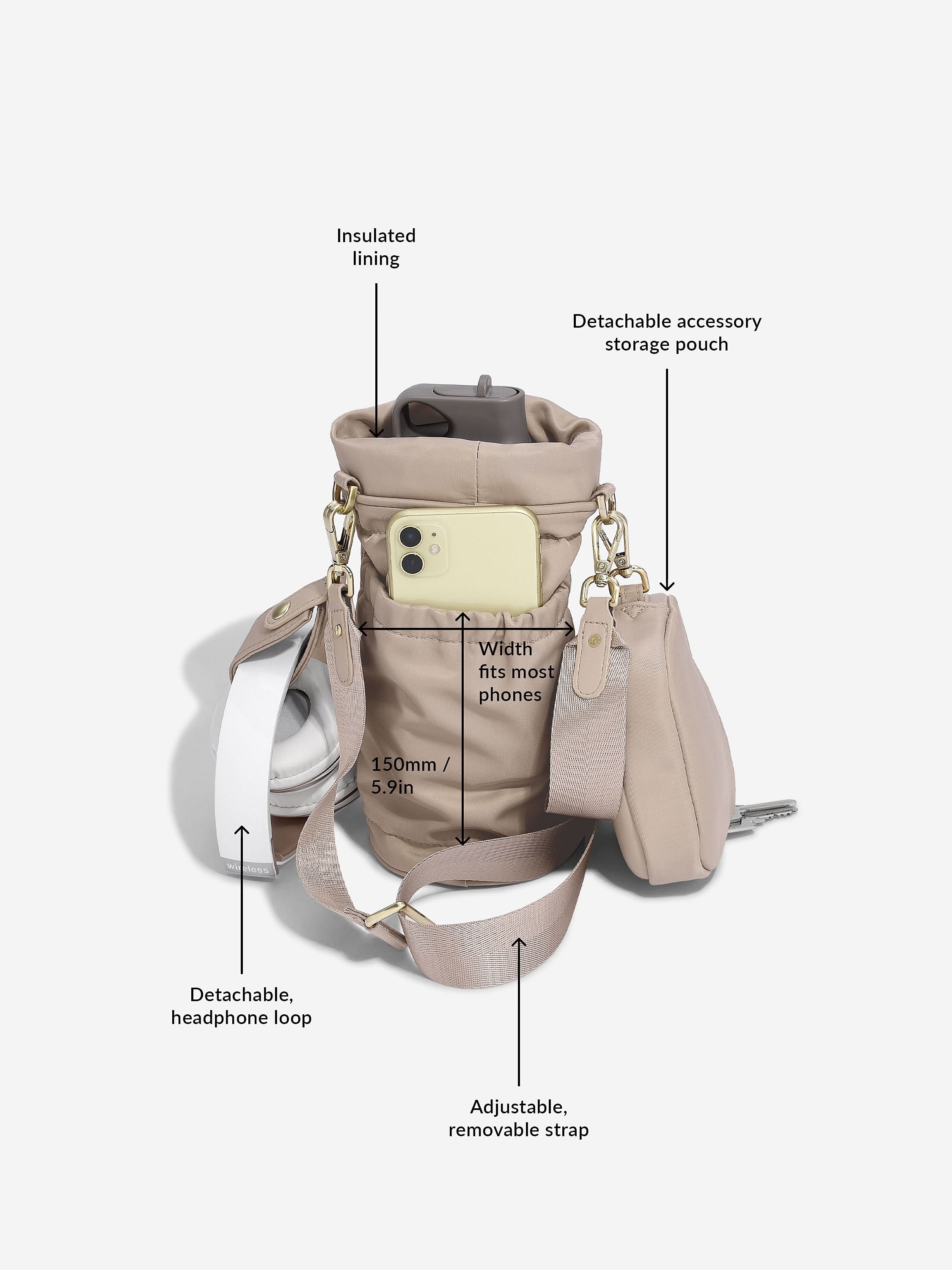 Stackers Flessentas van Gerecycled Nylon Mushroom - Mystackers