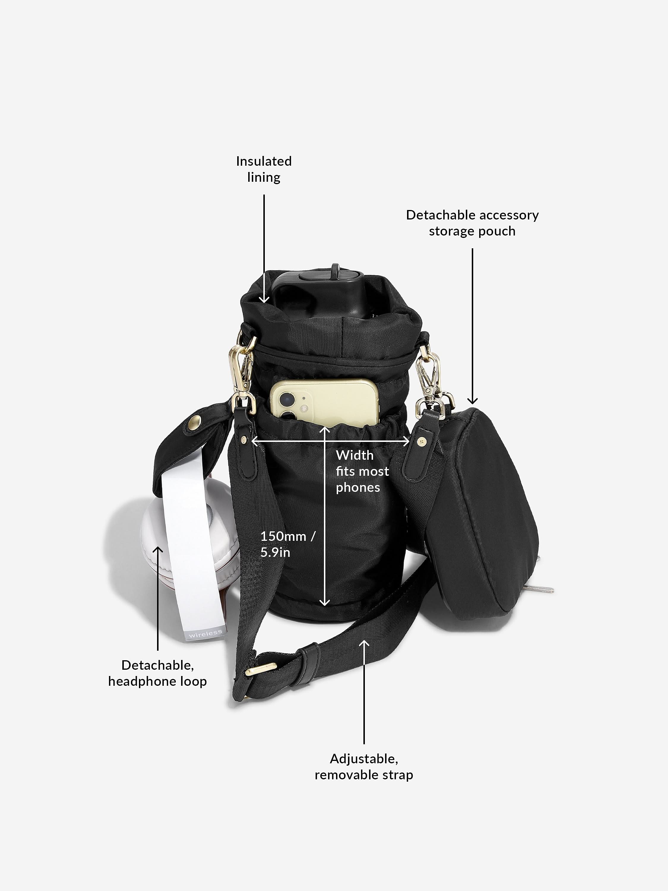 Stackers Flessentas van Gerecycled Nylon Zwart - Mystackers