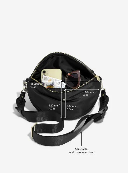 Stackers Recycled Nylon Bumbag Black