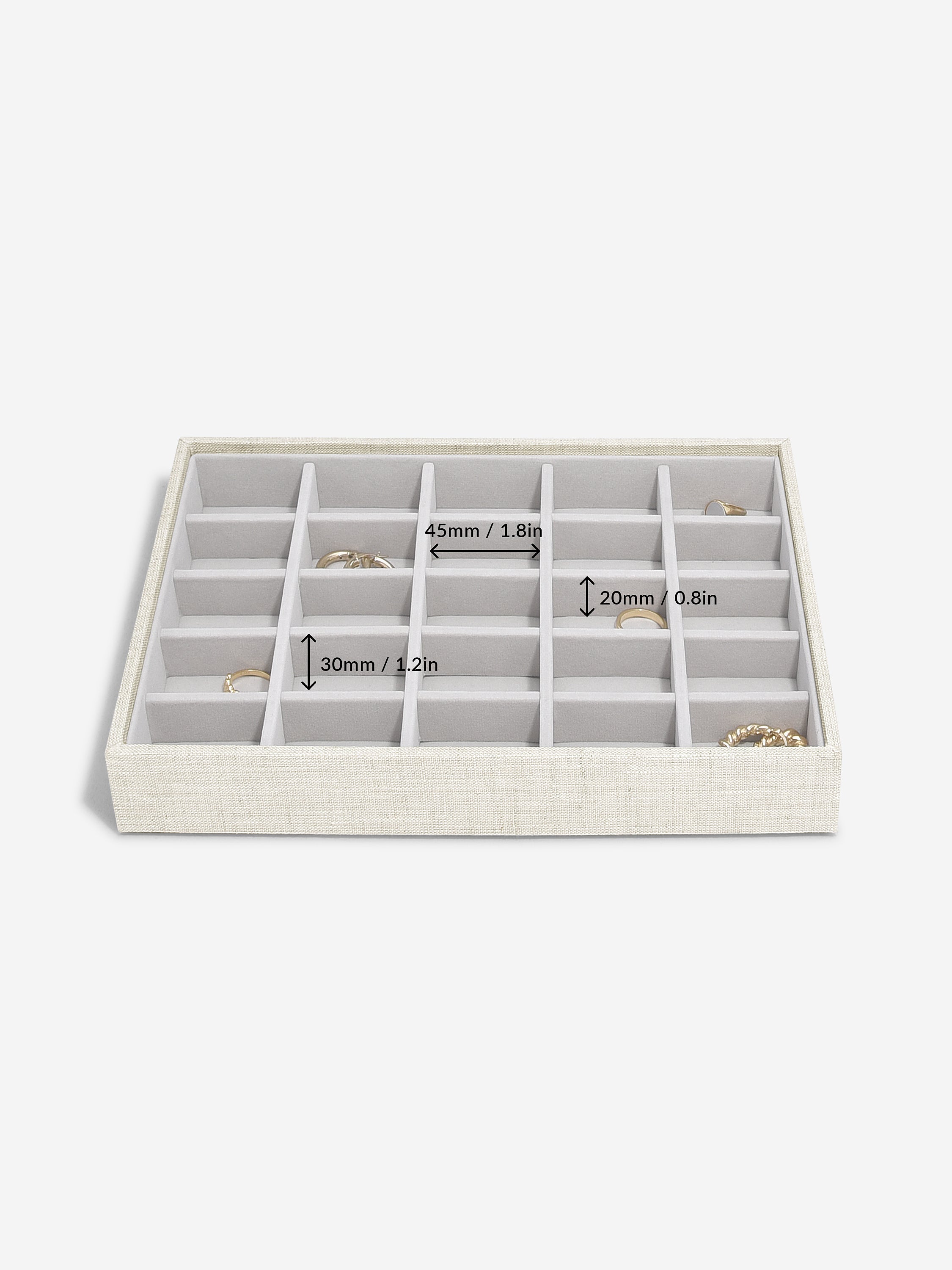 Stackers Small Jewellery Layer for Classic Jewellery Box Oatmeal & Linen
