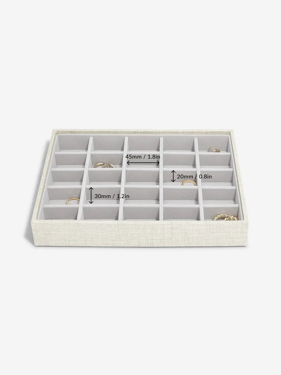 Stackers Small Jewellery Layer for Classic Jewellery Box Oatmeal & Linen