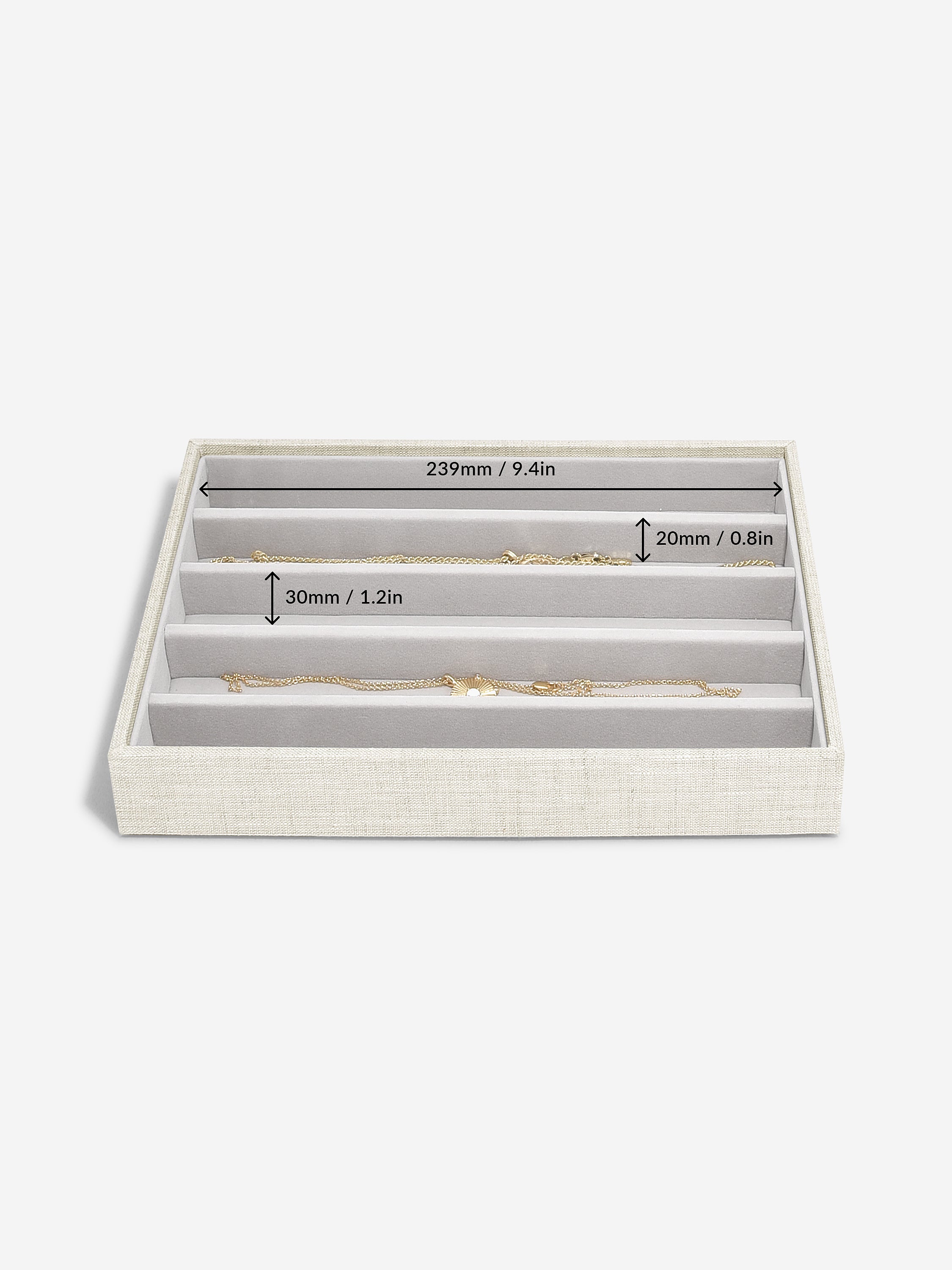 Stackers Necklace Layer for Classic Jewellery Box Oatmeal & Linen