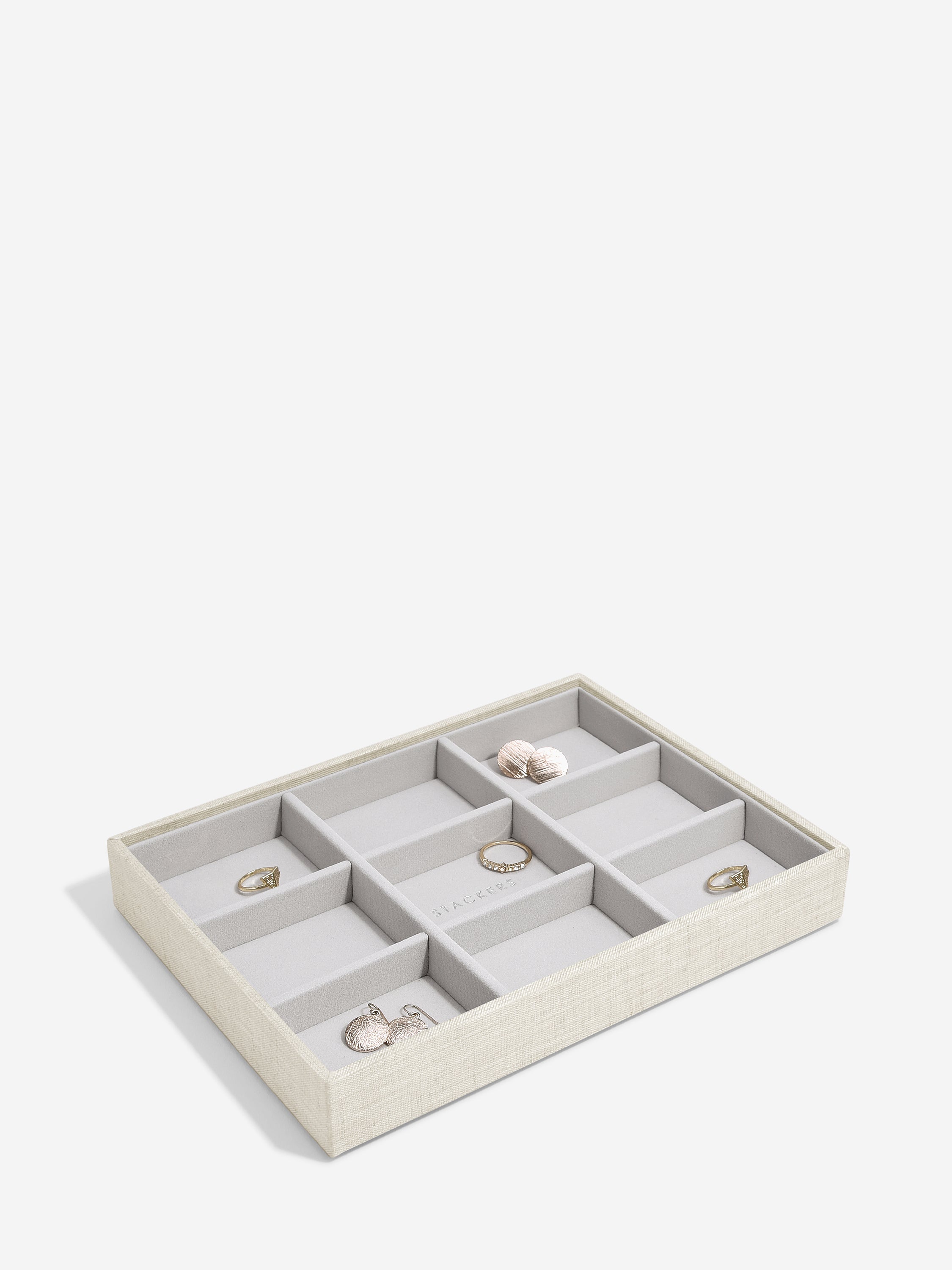 Stackers Standard Jewellery Layer for Classic Jewellery Box Oatmeal & Linen