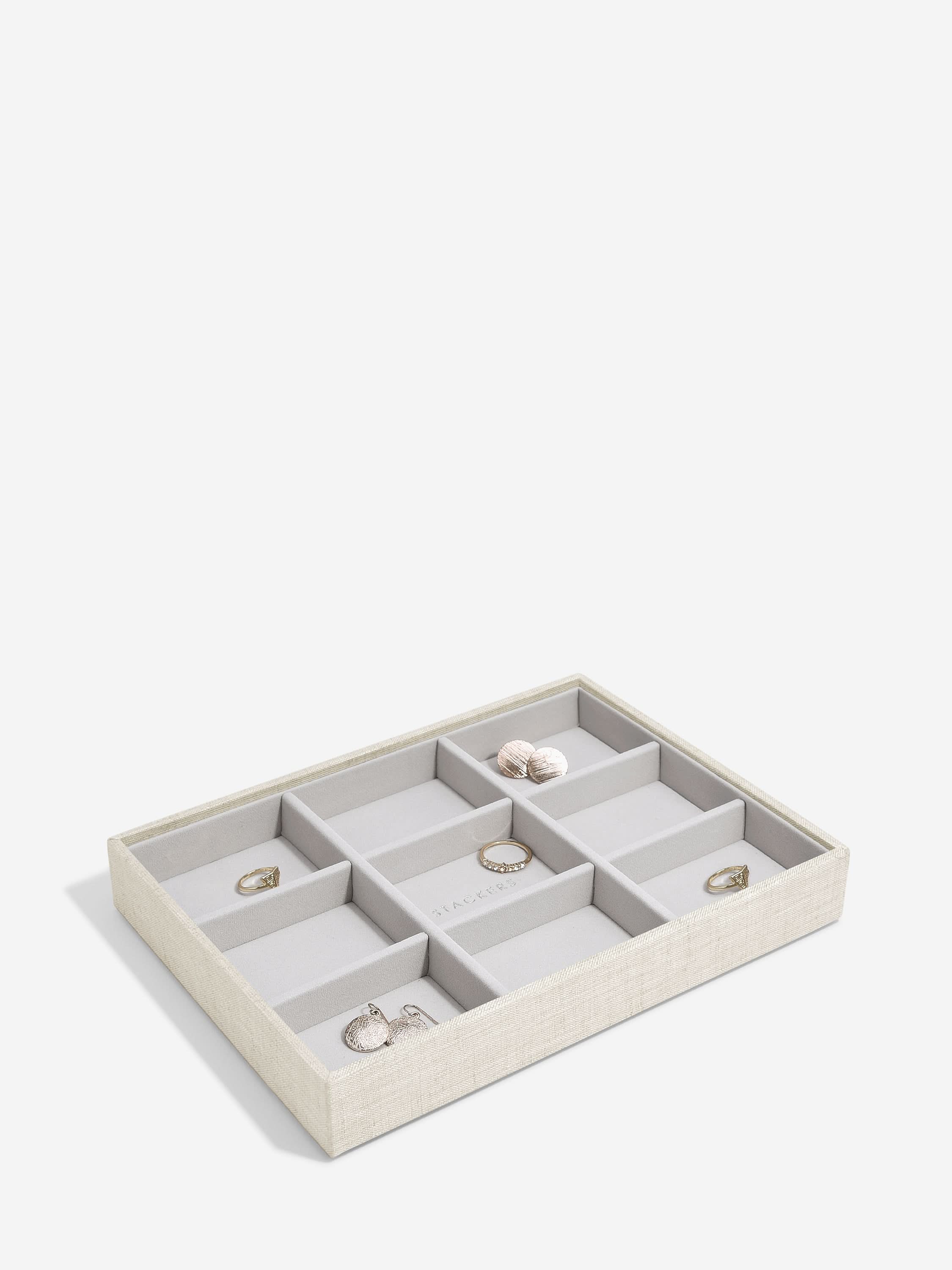 Stackers standaard Sieradenlaag voor Klassieke Juwelendoos Havermout & Linnen - Mystackers