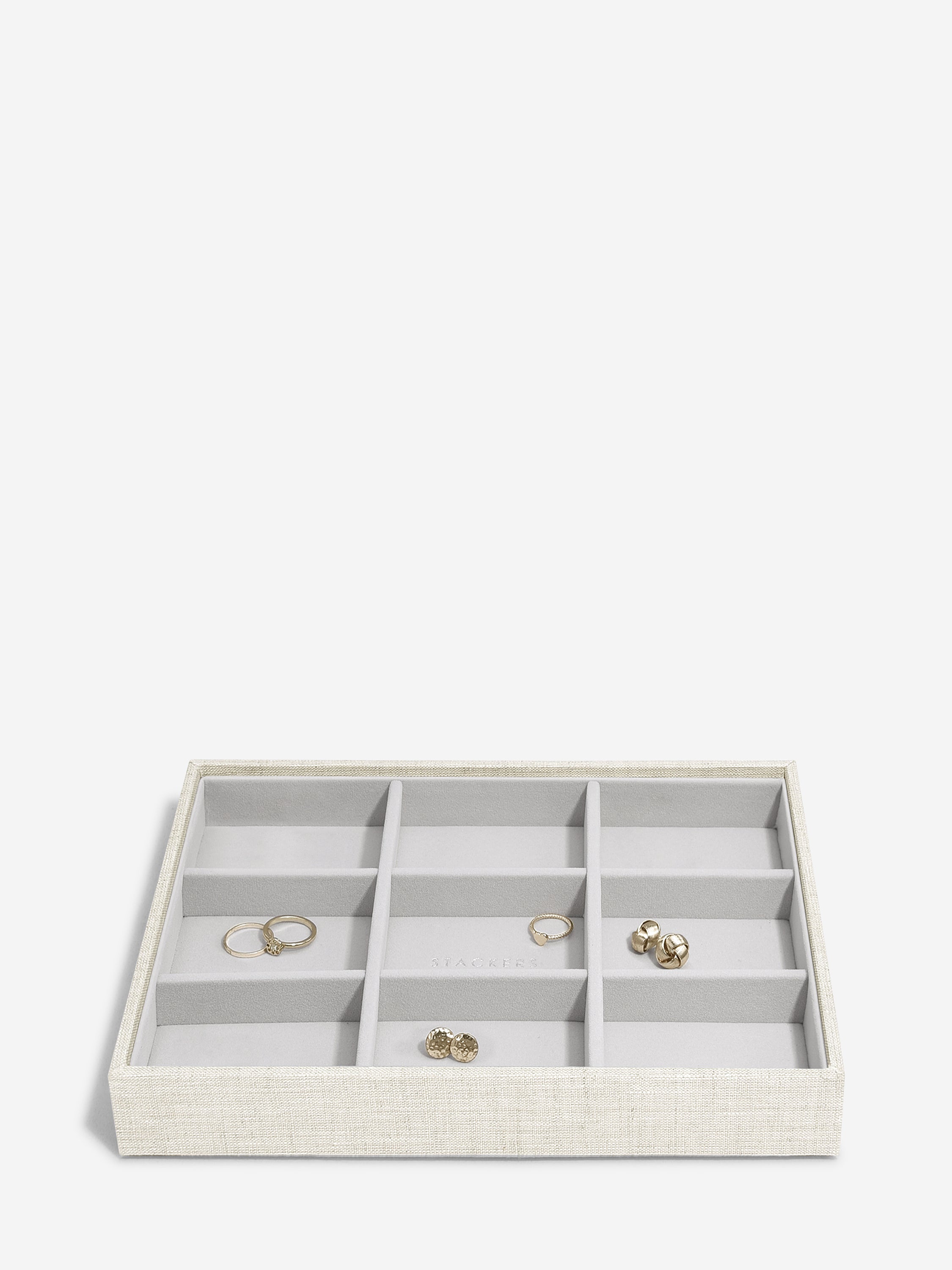 Stackers Standard Jewellery Layer for Classic Jewellery Box Oatmeal & Linen