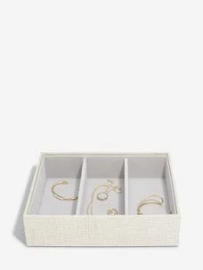 Stackers Classic Jewellery Box Set of 3 Oatmeal & Linen