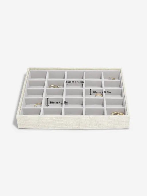 Stackers Classic Jewellery Box Set of 3 Oatmeal & Linen