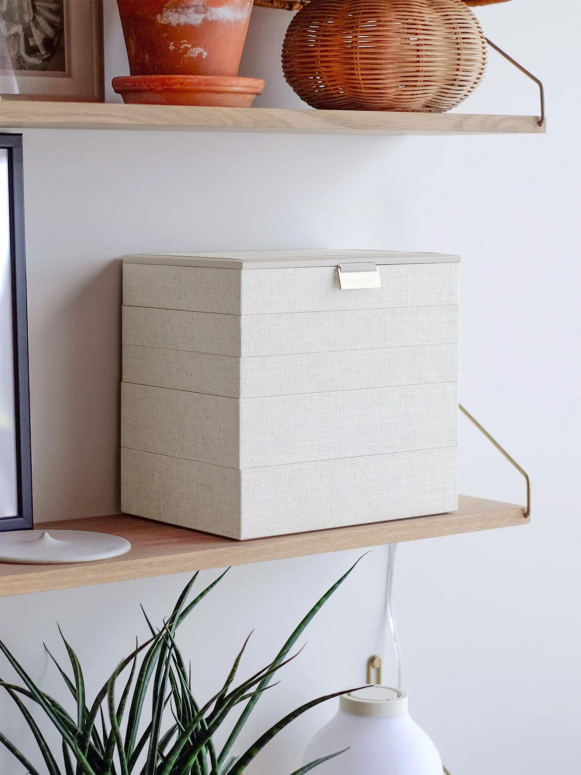 Stackers Classic Jewelry Box Ensemble de 5 Avoine et Lin