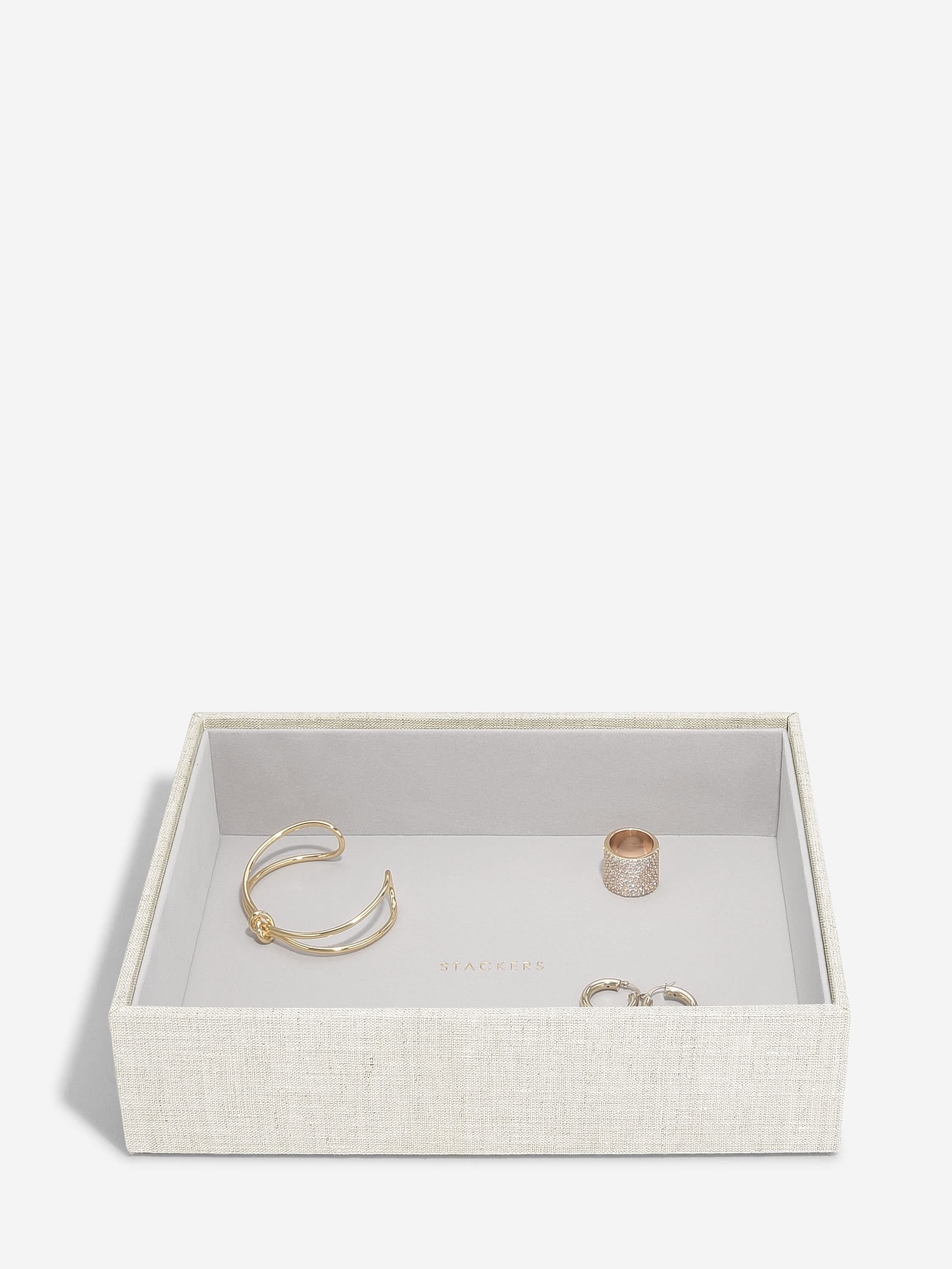 Stackers Klassieke Juwelendoos Set van 5 Havermout & Linnen - Mystackers